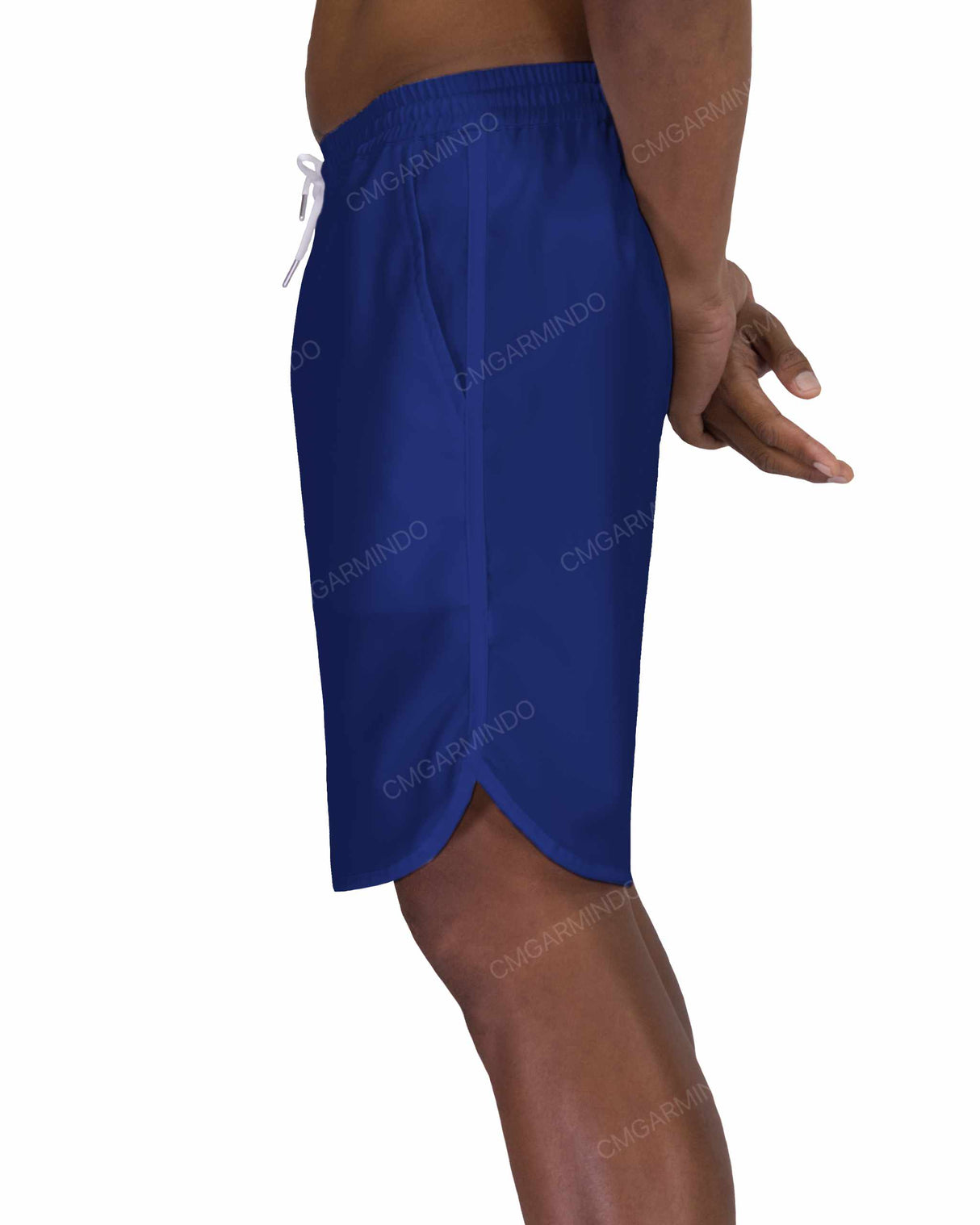 19" Elastic Waist Dolphin Hem Swimshorts