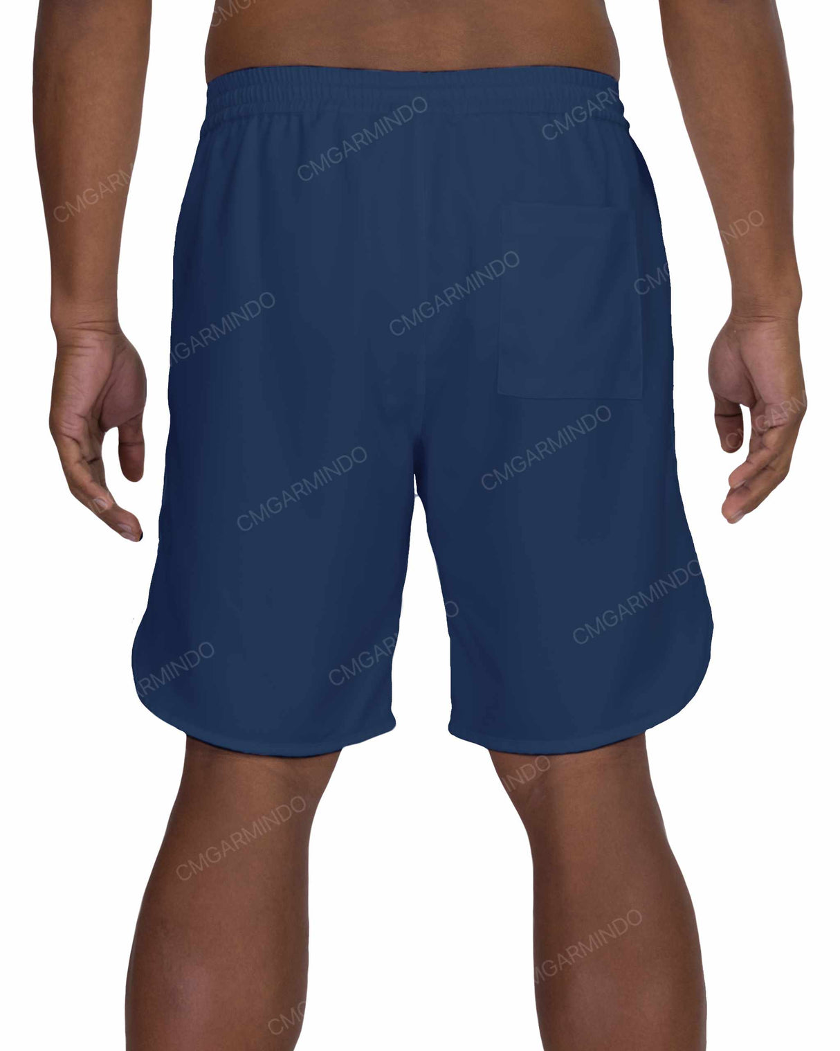 19" Elastic Waist Dolphin Hem Swimshorts