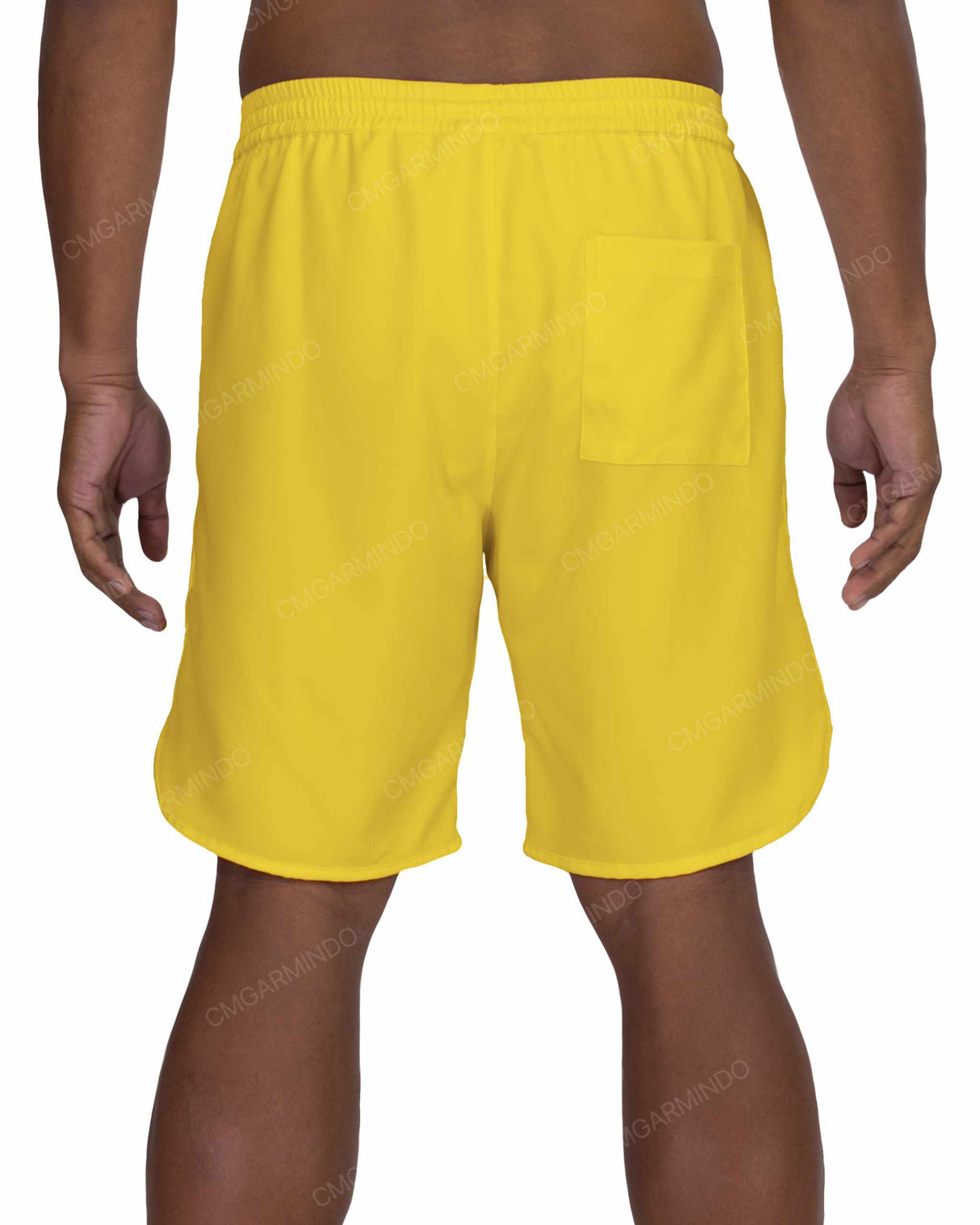 19" Elastic Waist Dolphin Hem Swimshorts
