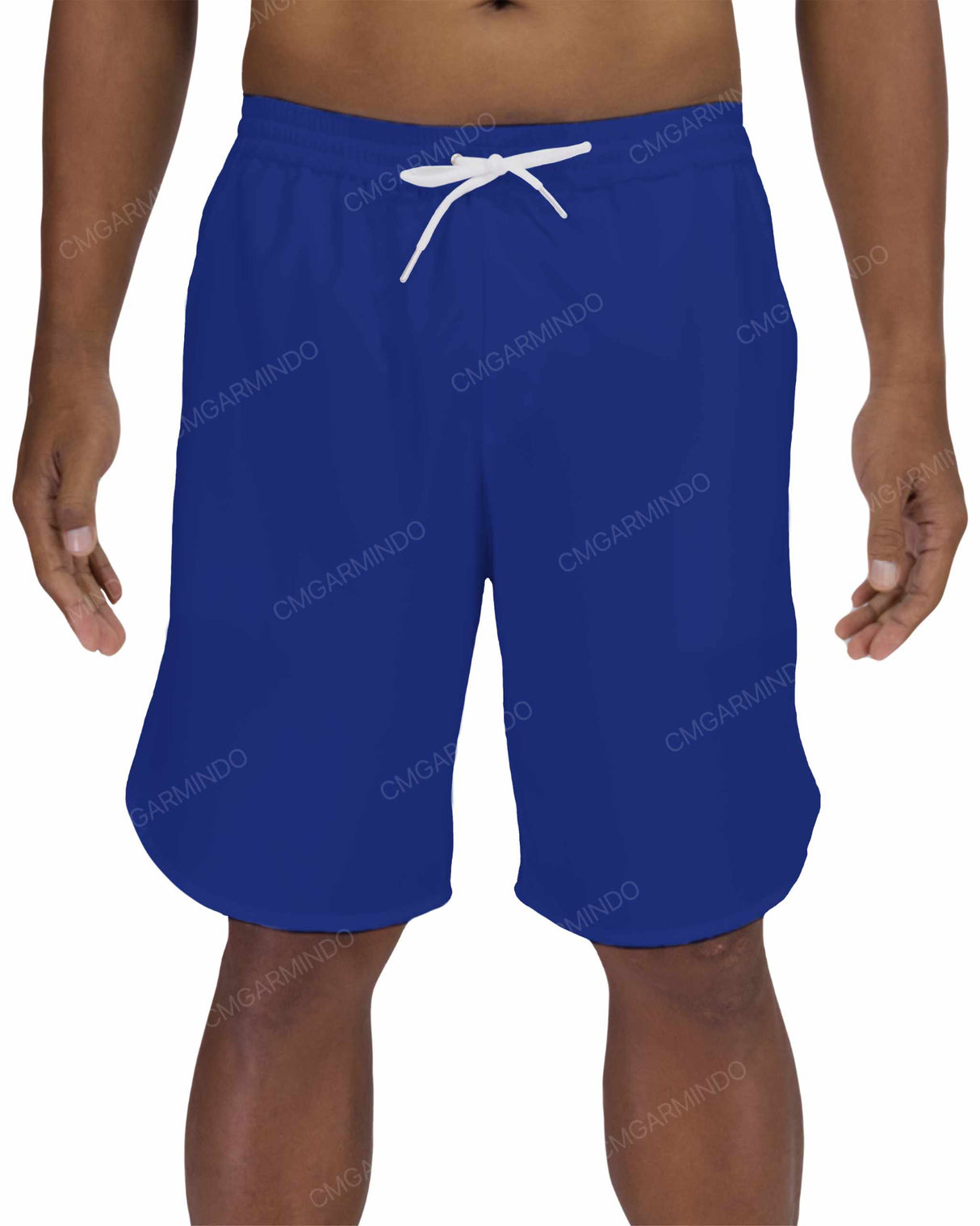 19" Elastic Waist Dolphin Hem Swimshorts