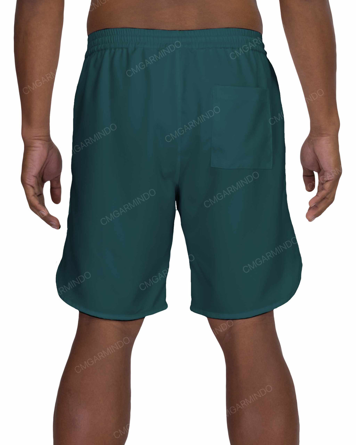 19" Elastic Waist Dolphin Hem Swimshorts