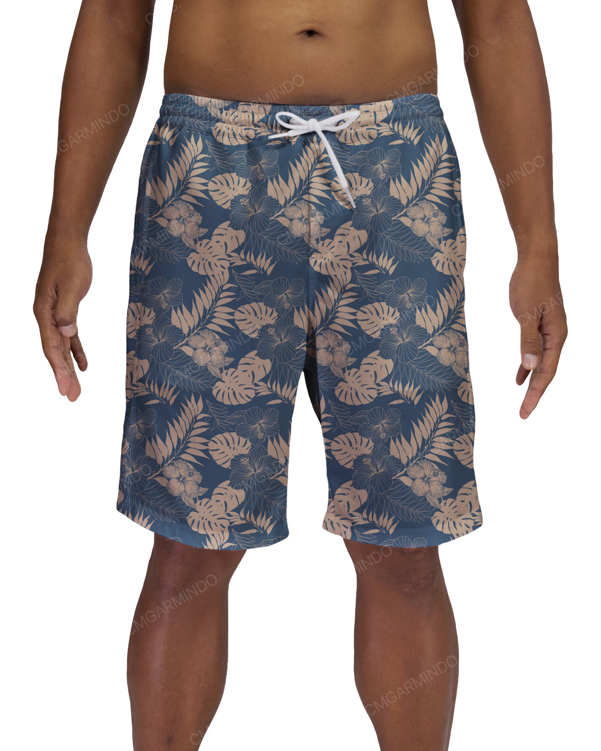 19" Elastic Waist Side Panel Swimshorts