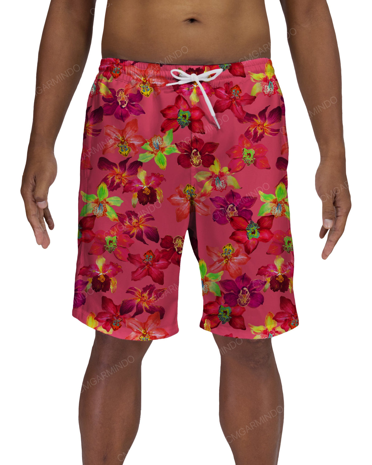 19" Elastic Waist Side Panel Swimshorts