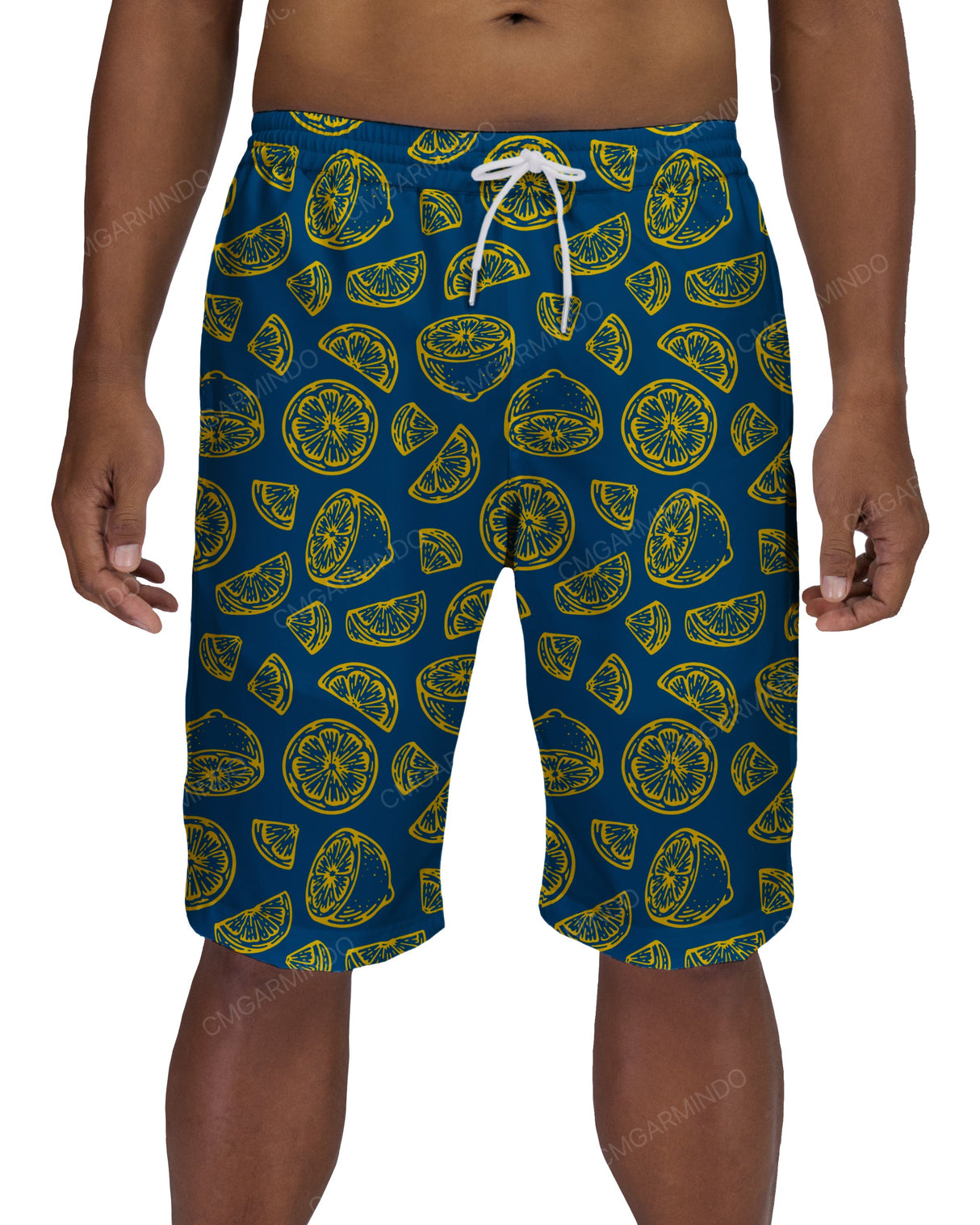 21" Elastic Waist Side Panel Swimshorts