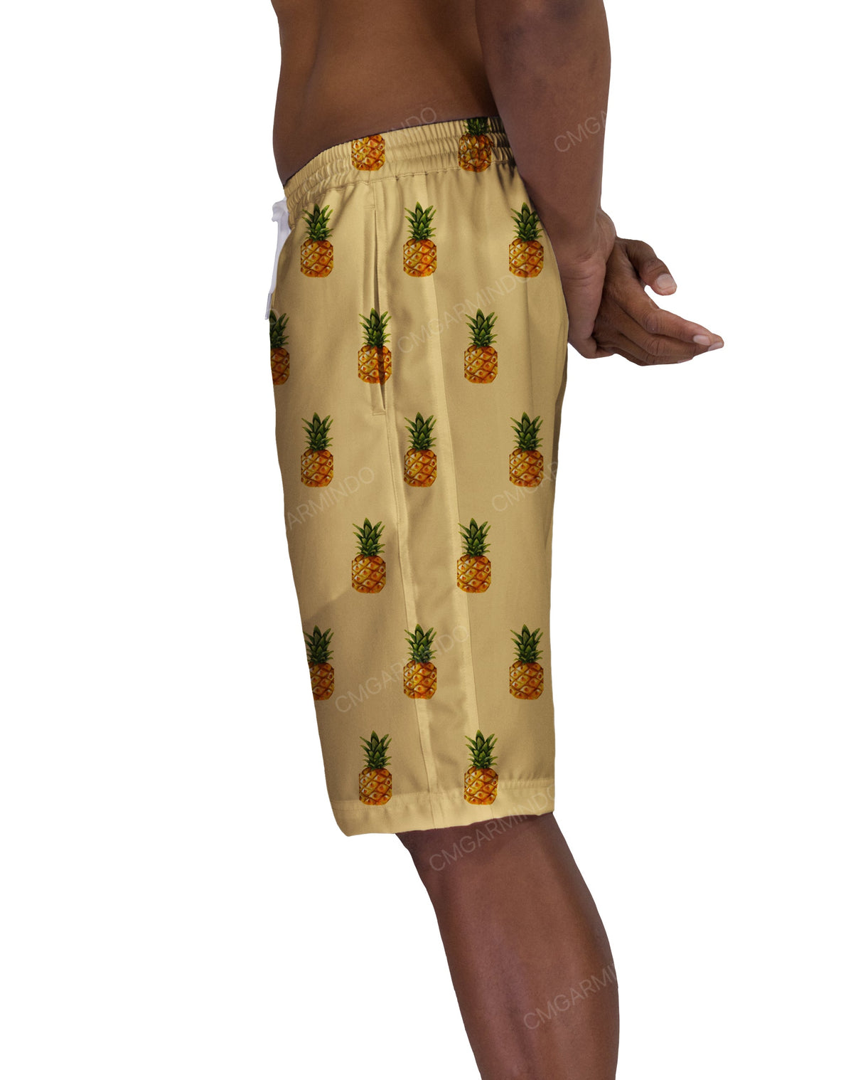 21" Elastic Waist Side Panel Swimshorts