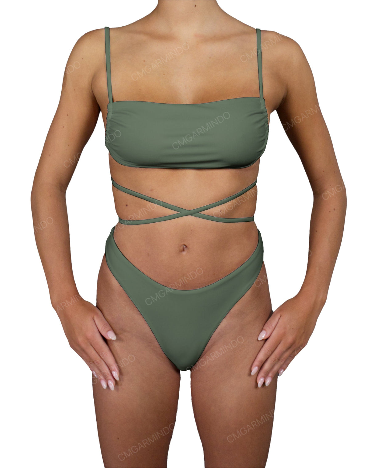 Scrunched Back High Waist Bottom