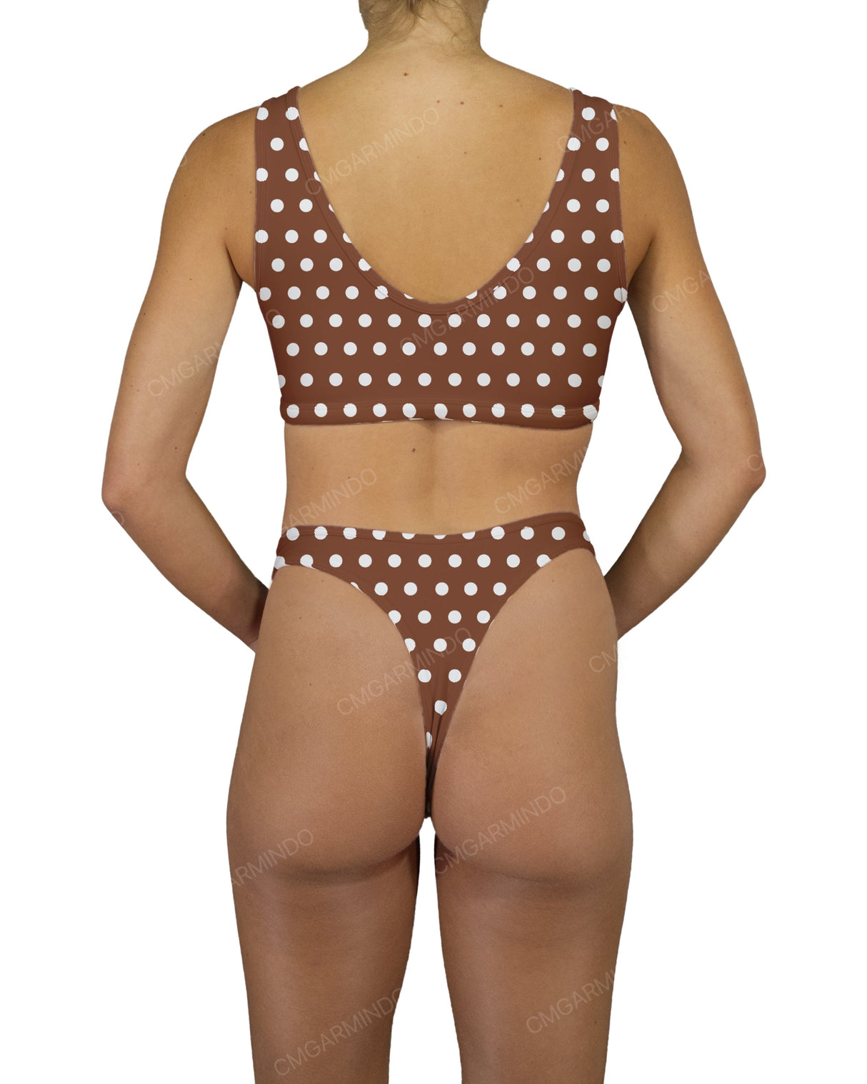 High Waist High Cut Thong Bottom
