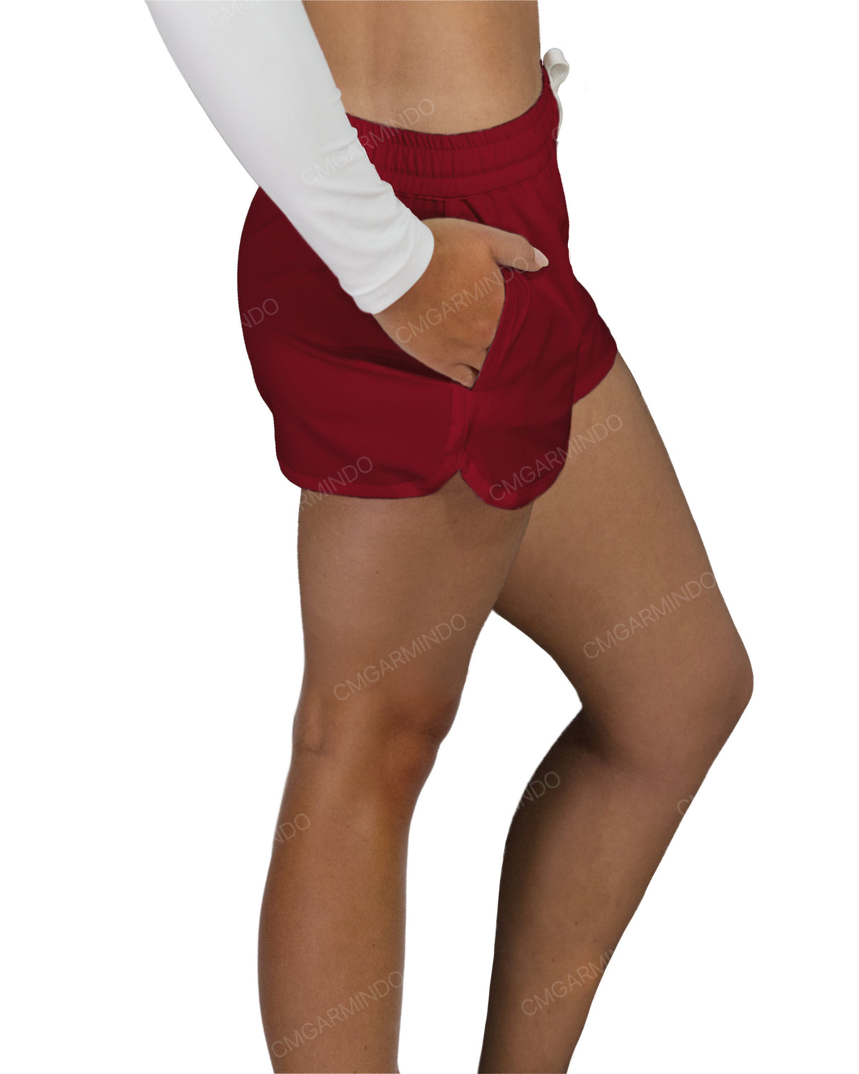 Relaxed Dolphin Hem Shorts