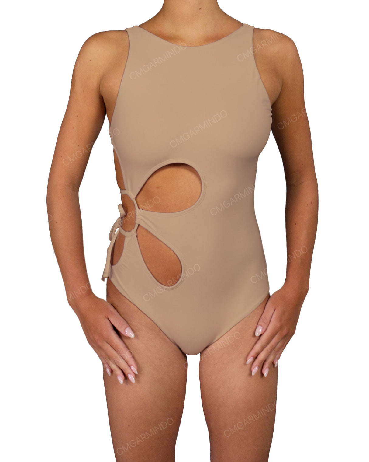Crew Neck Right Flower One Piece
