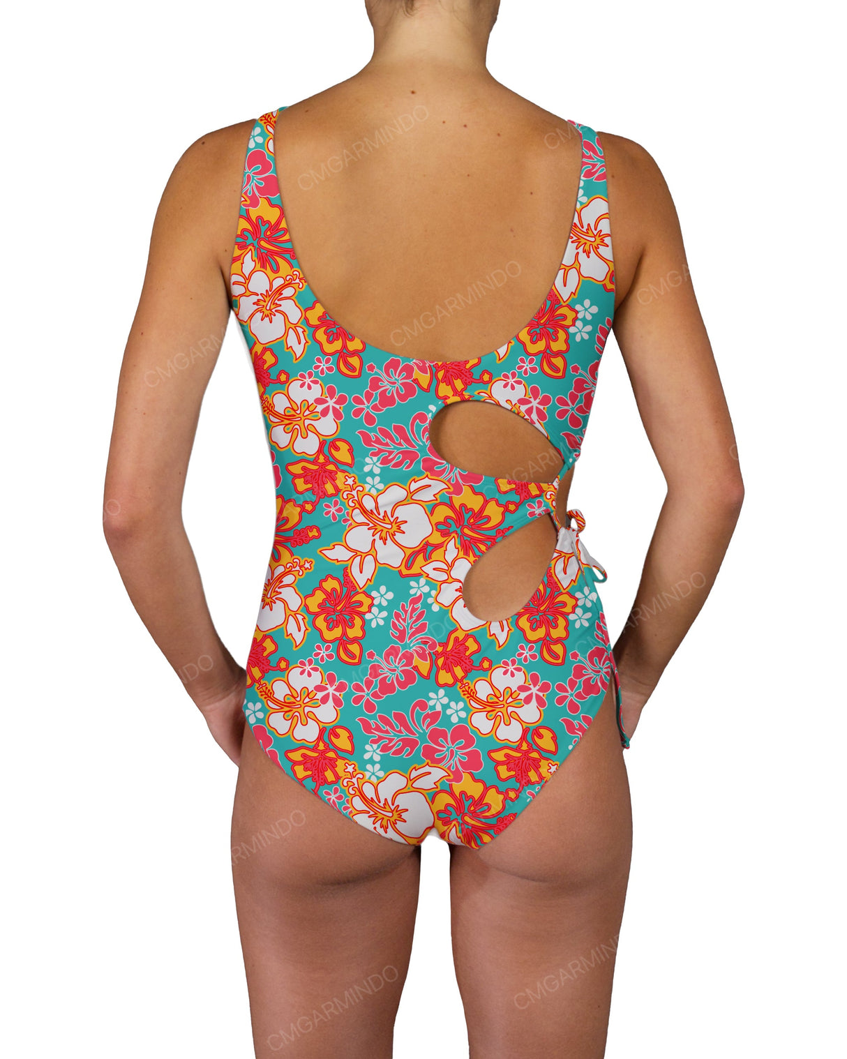 Crew Neck Right Flower One Piece