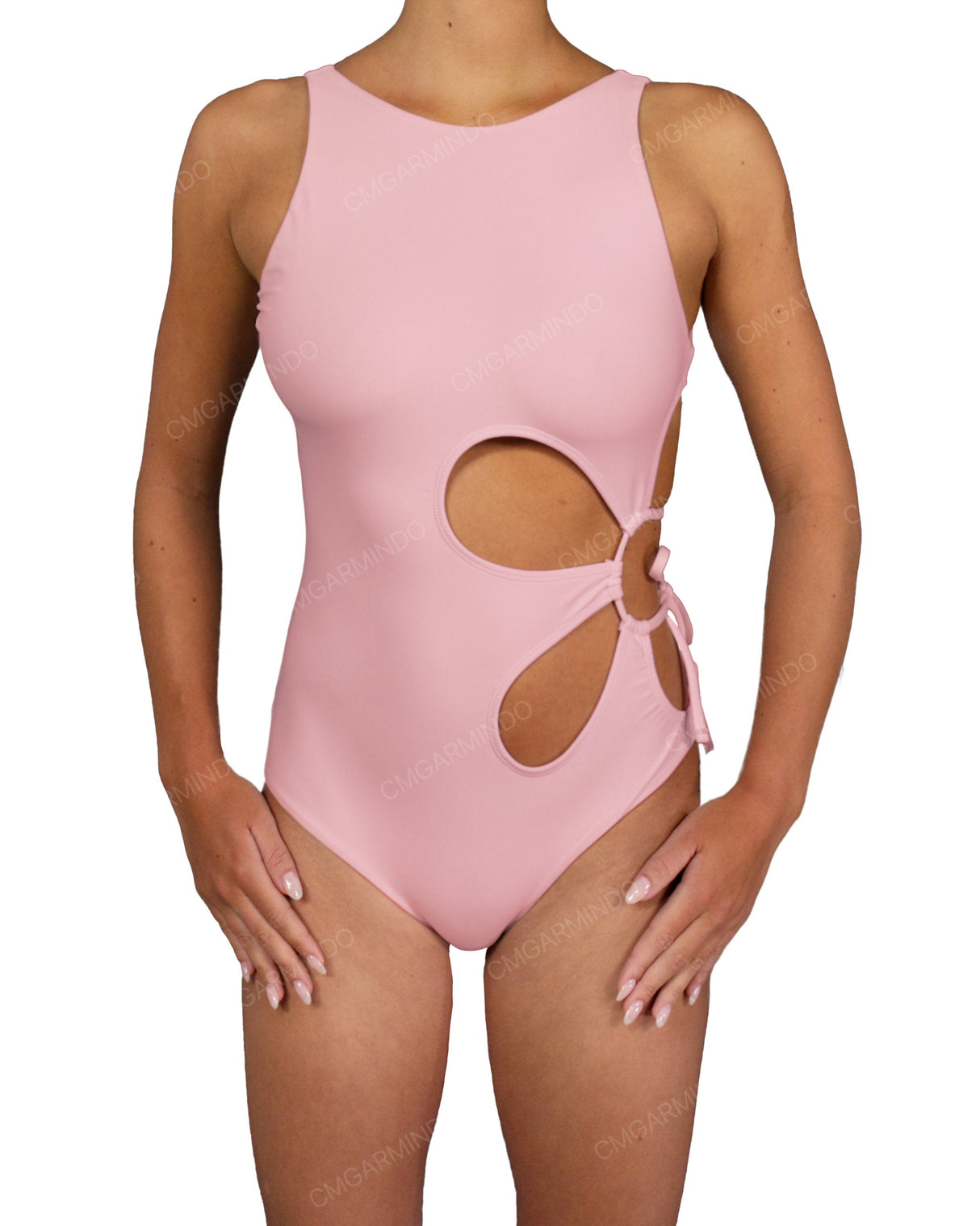 Crew Neck Left Flower One Piece