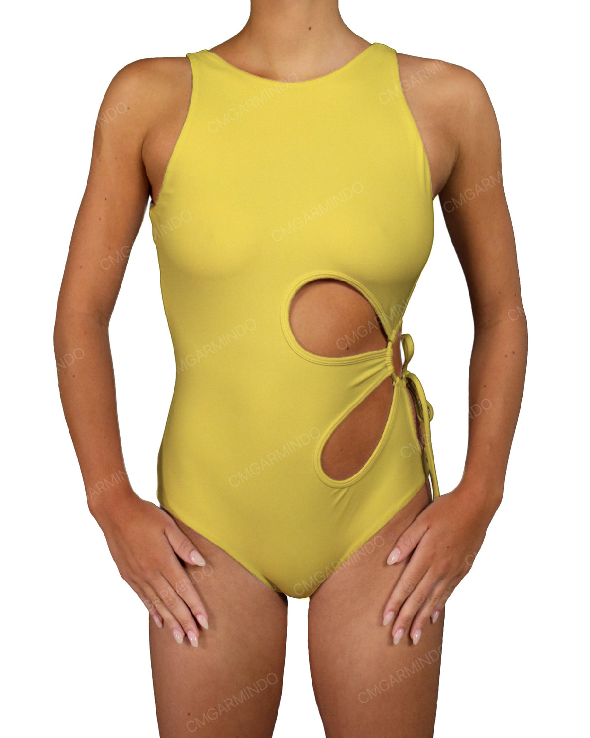 Crew Neck Left Flower One Piece