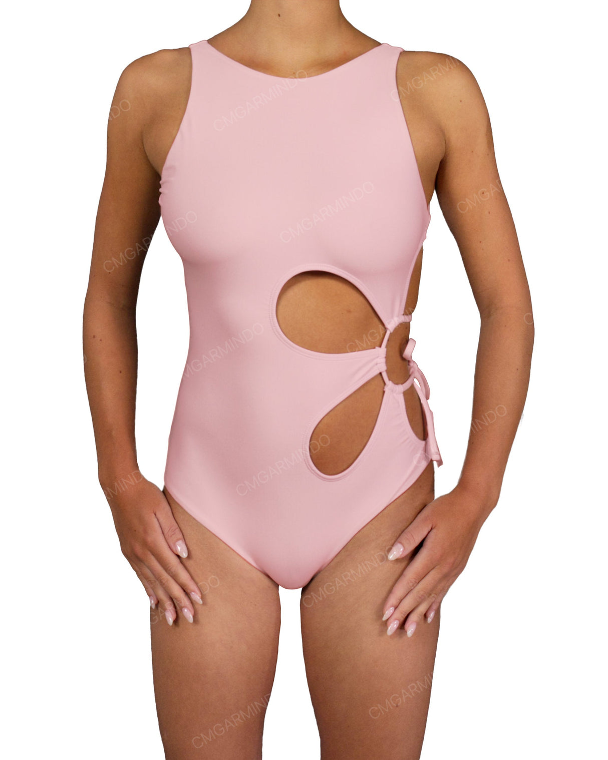 Crew Neck Left Flower One Piece
