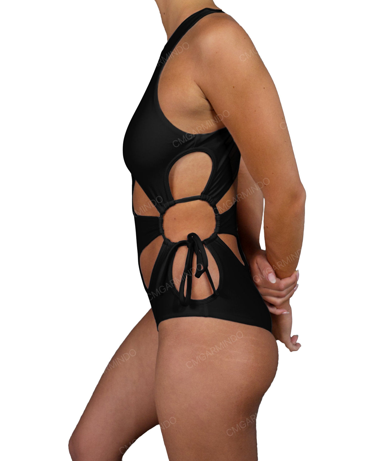Crew Neck Left Flower One Piece