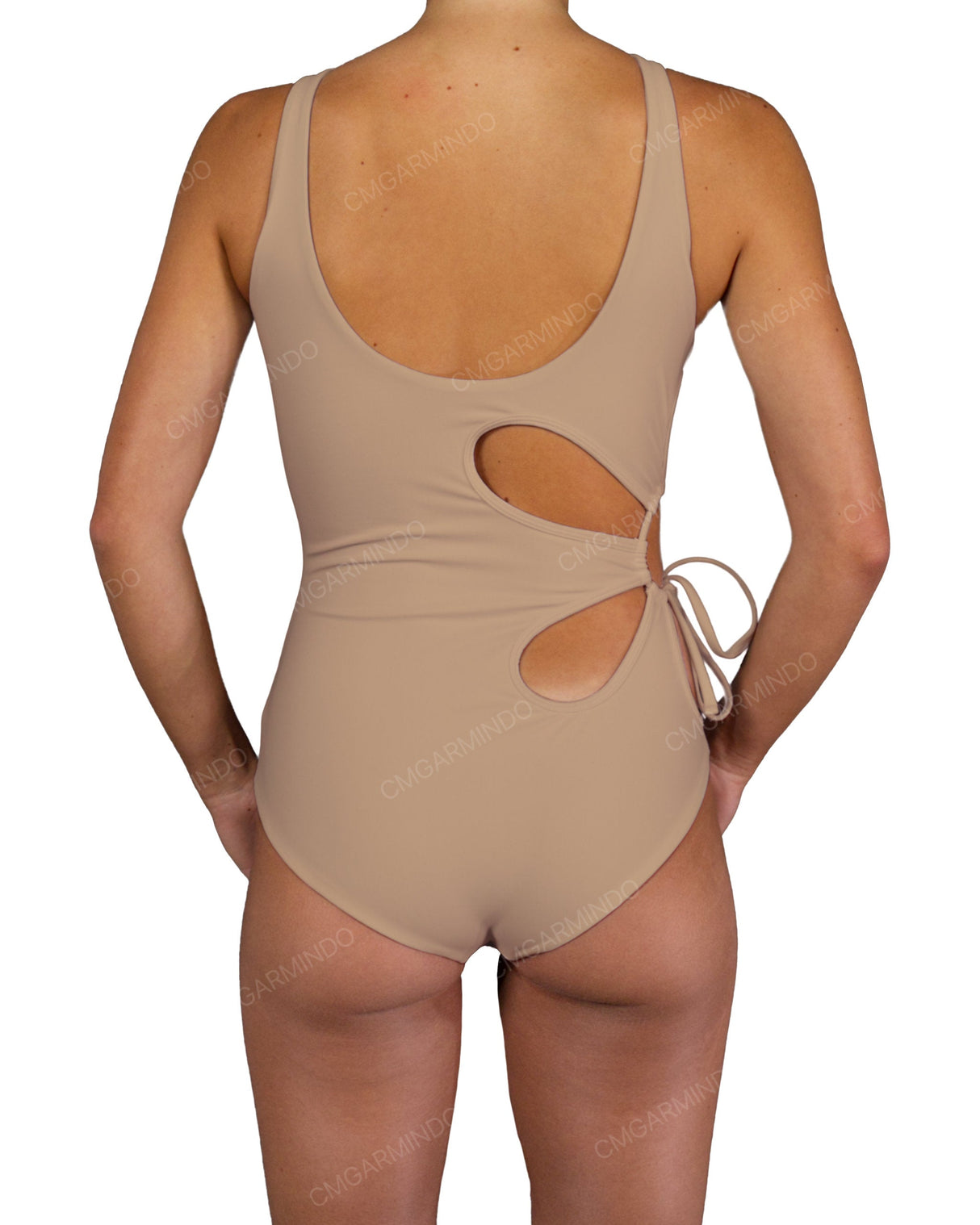Crew Neck Binding Right Flower One Piece
