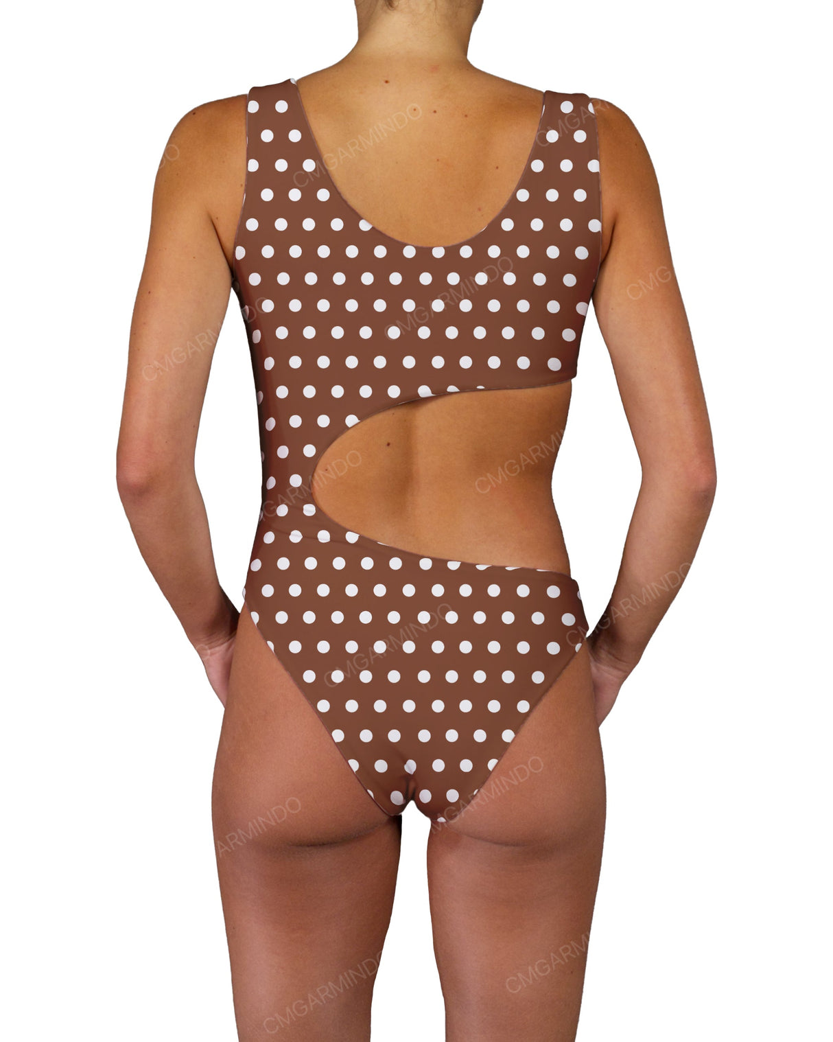 V-Neck Scrunched Cut Out One Piece
