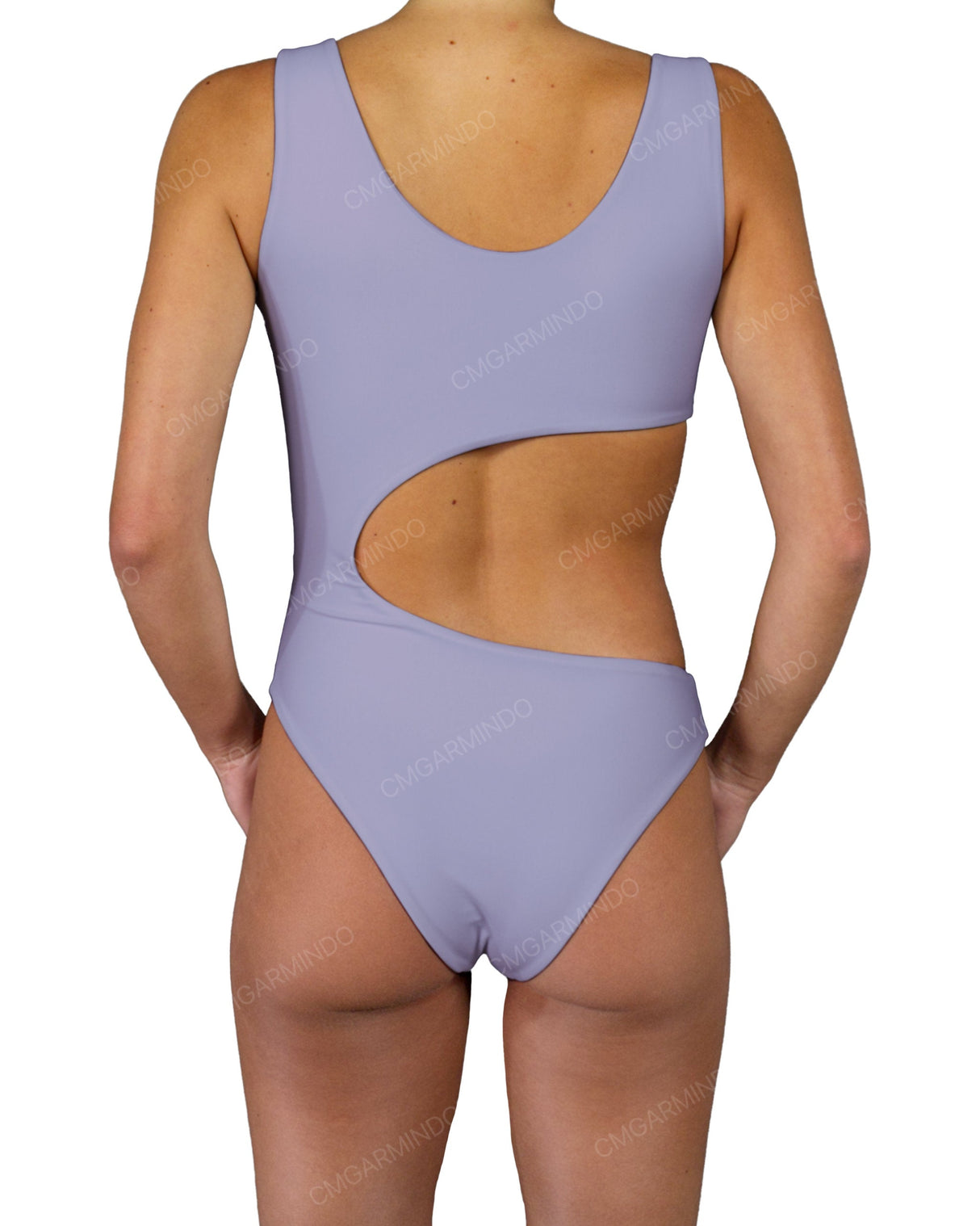 V-Neck Scrunched Cut Out One Piece