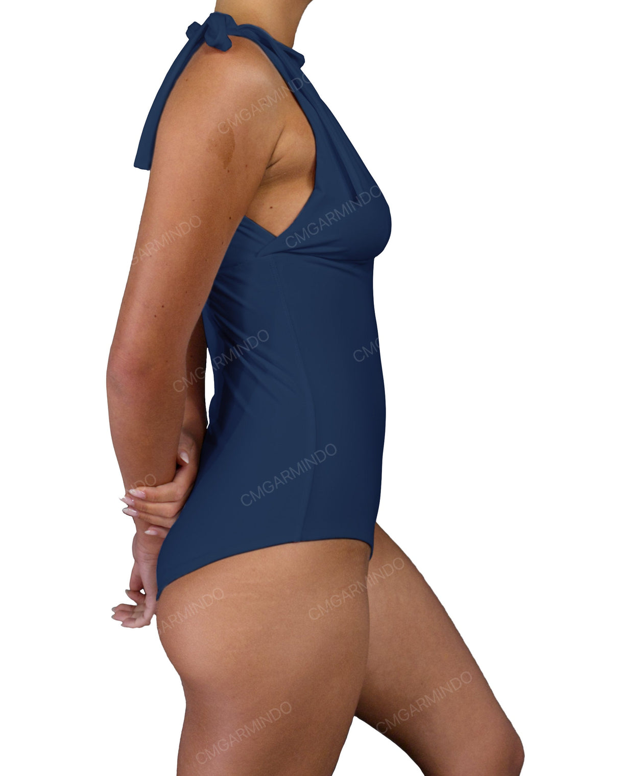 V-Neck Shoulder Tie One Piece