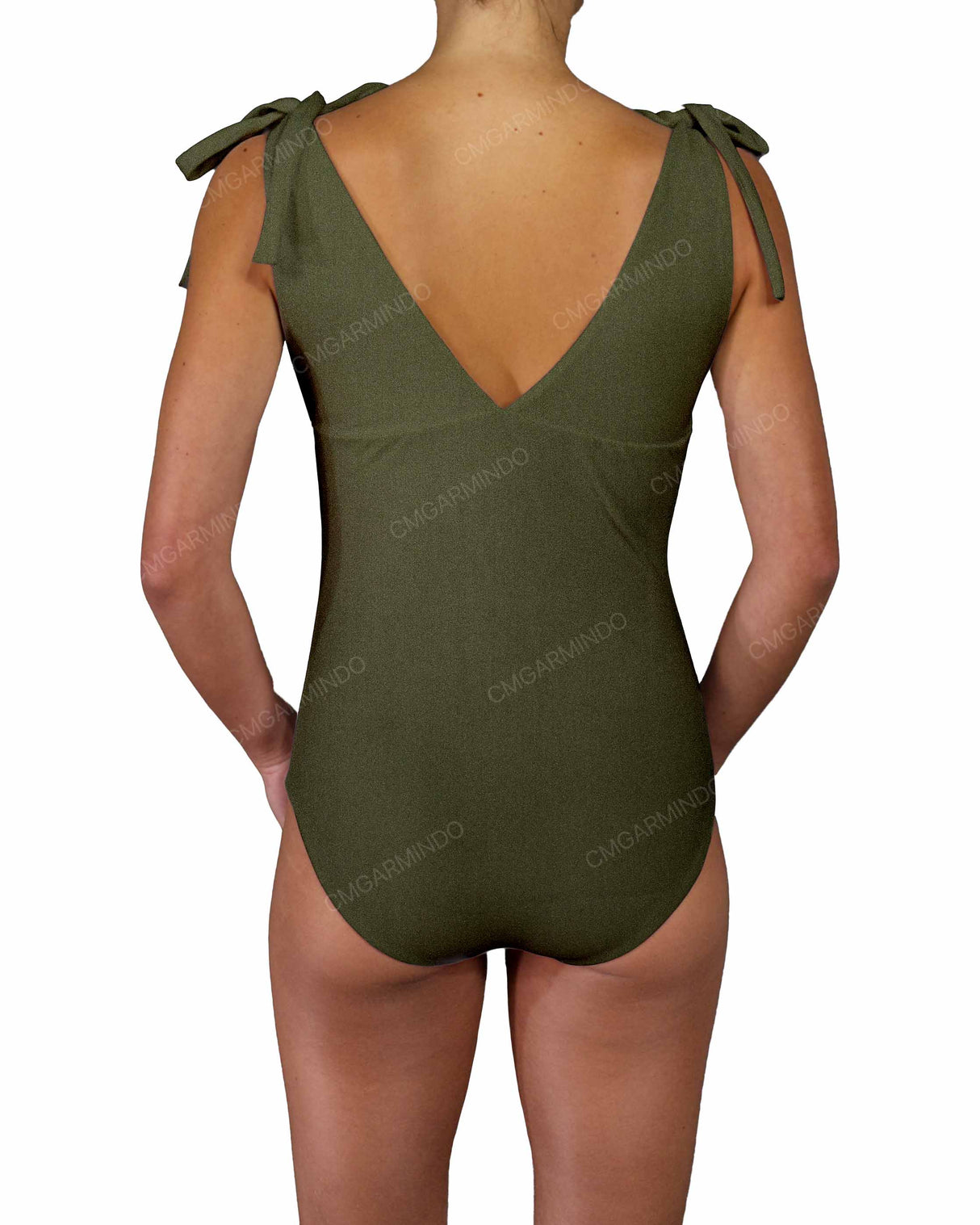 V-Neck Shoulder Tie One Piece