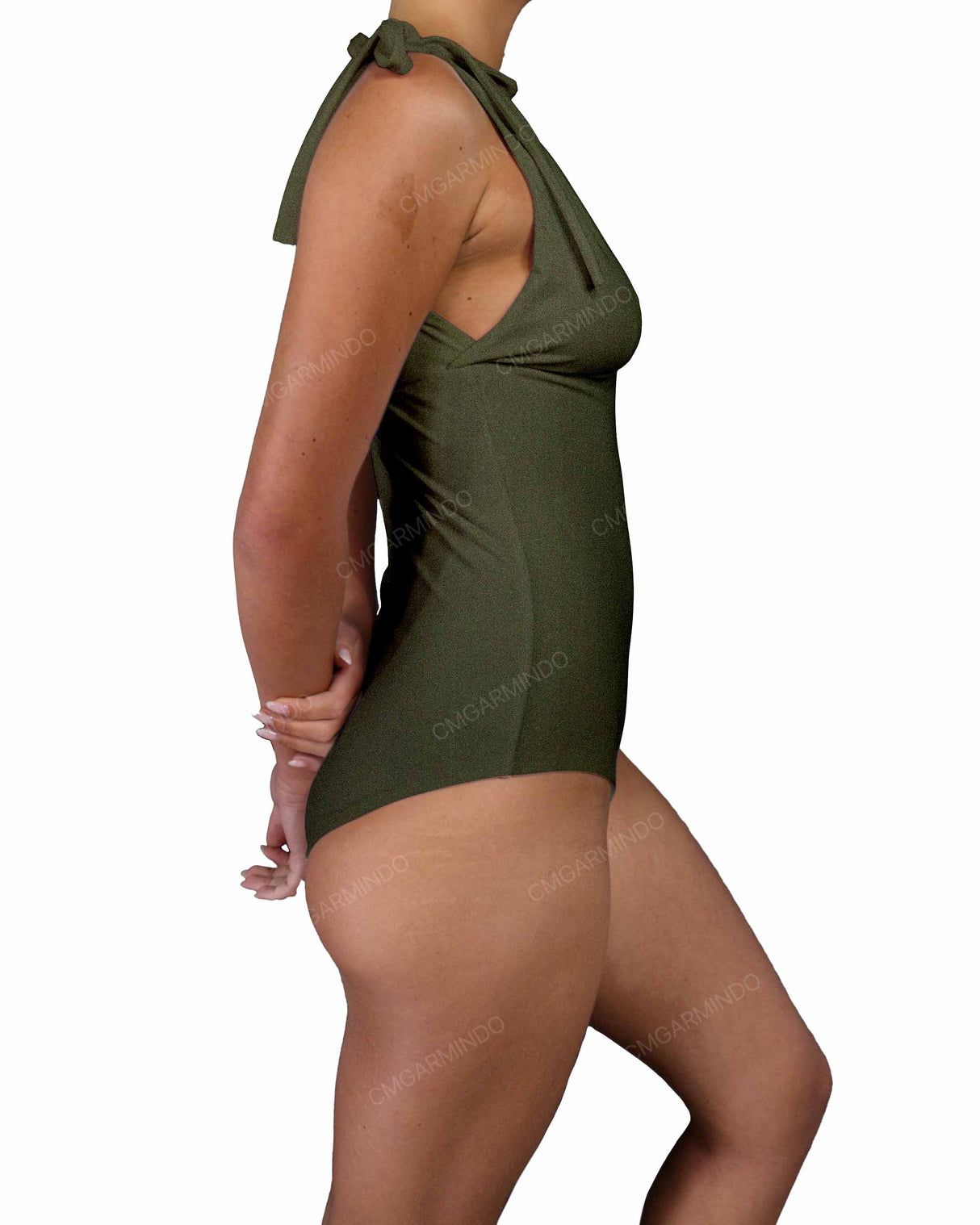 V-Neck Shoulder Tie One Piece
