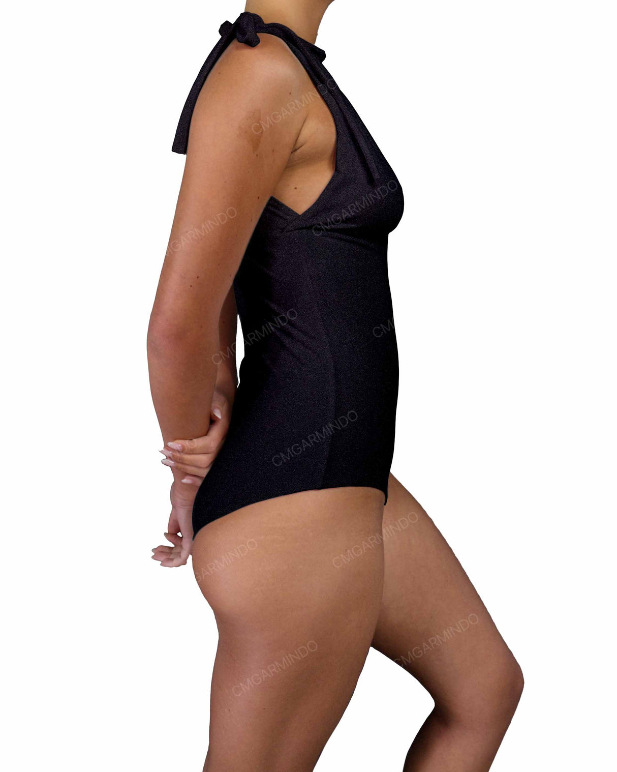 V-Neck Shoulder Tie One Piece