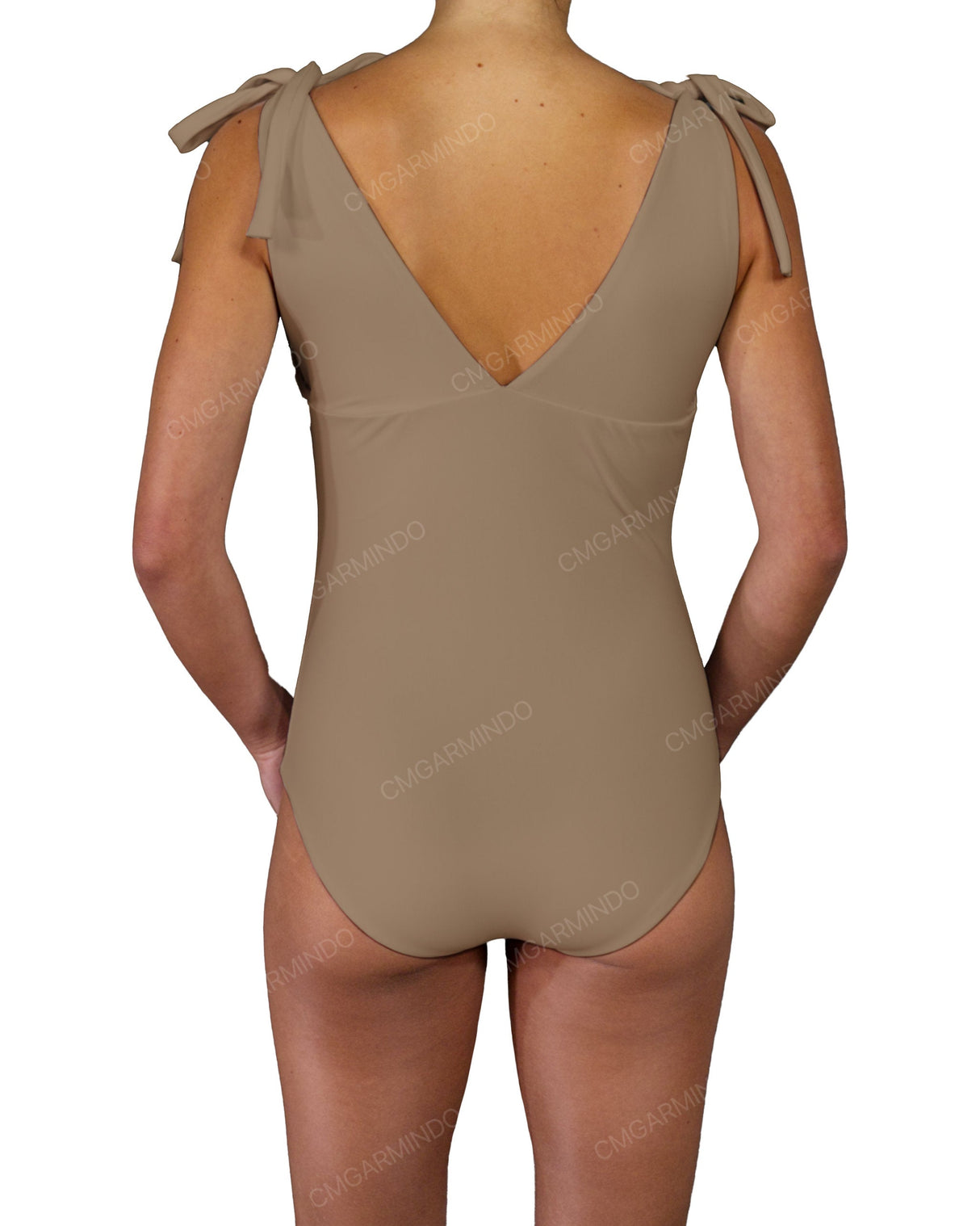 V-Neck Shoulder Tie One Piece
