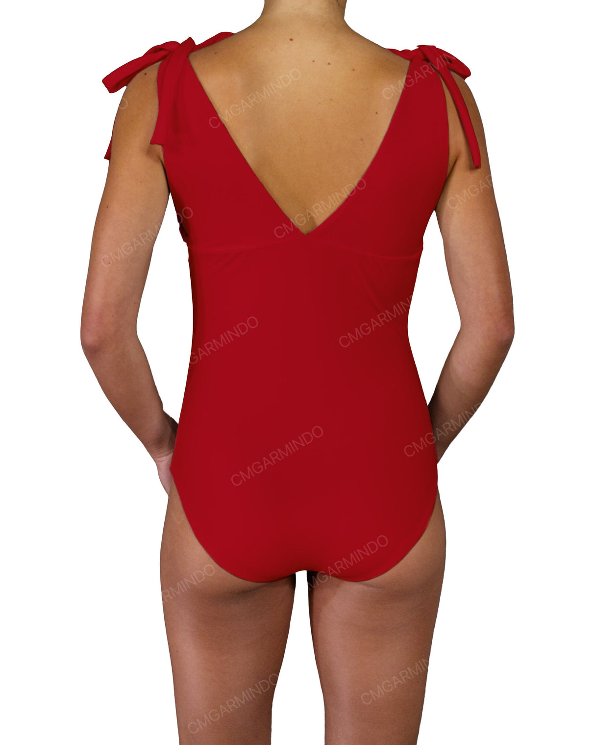 V-Neck Shoulder Tie One Piece