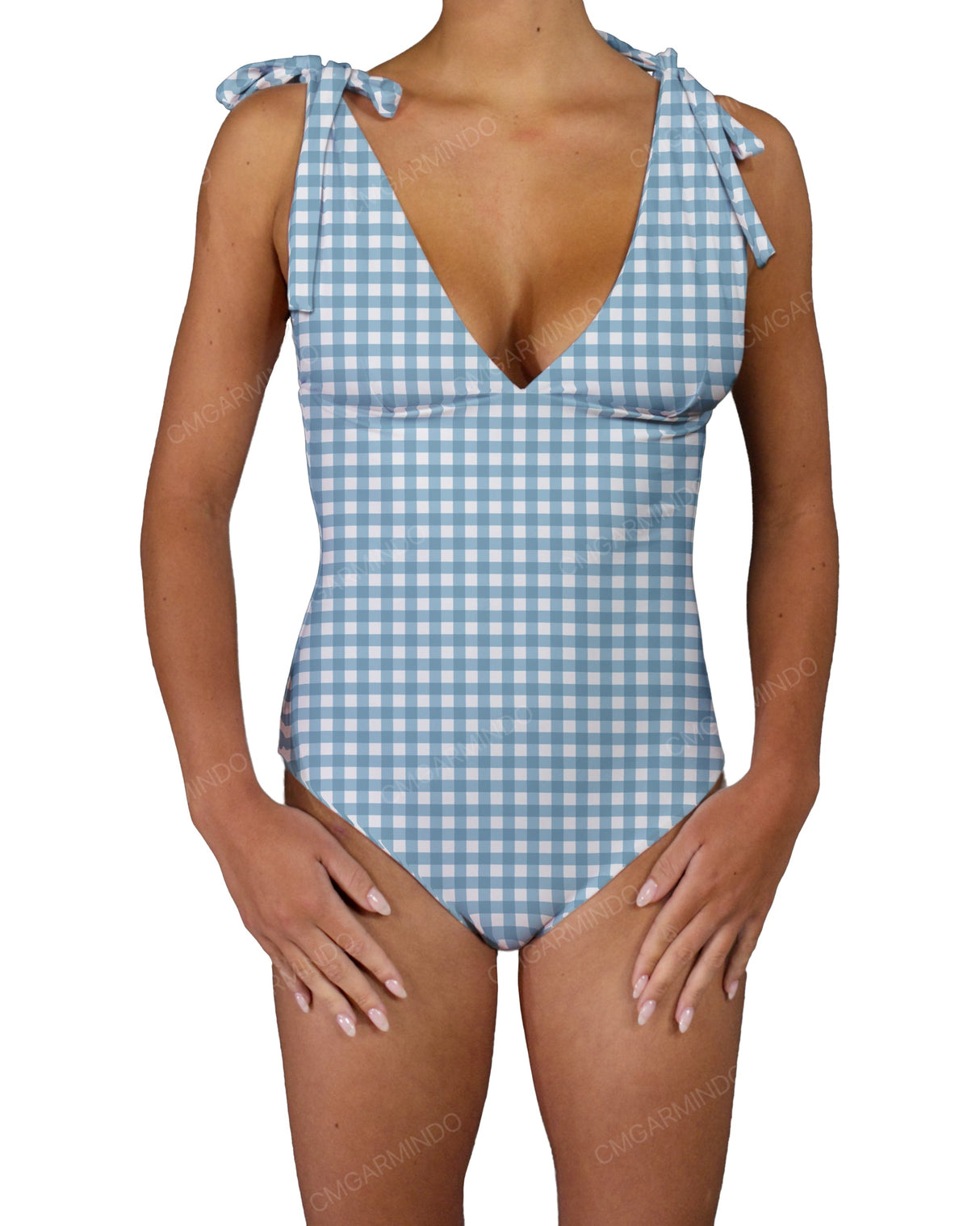 V-Neck Shoulder Tie One Piece