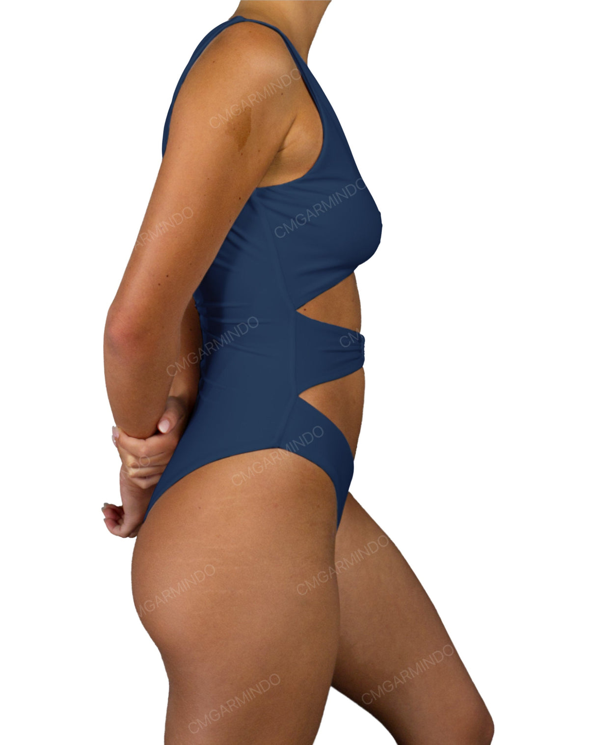 V-Neck Double Ring One Piece