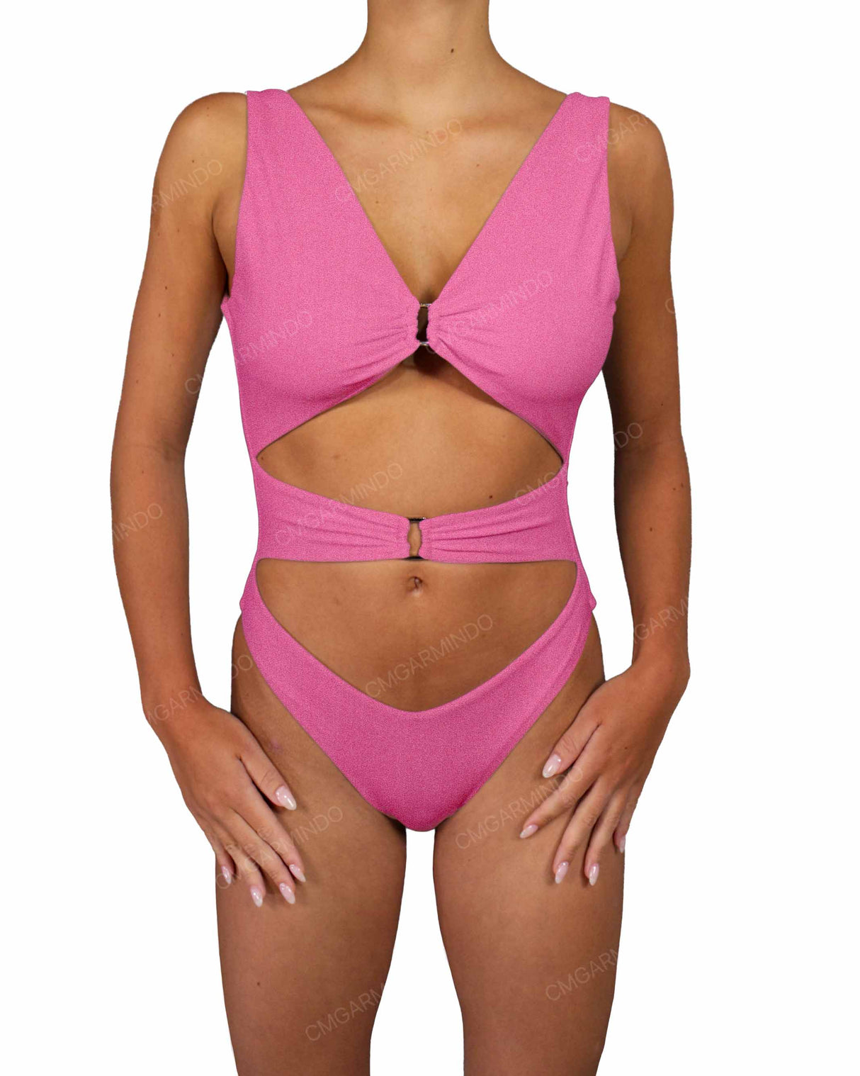 V-Neck Double Ring One Piece