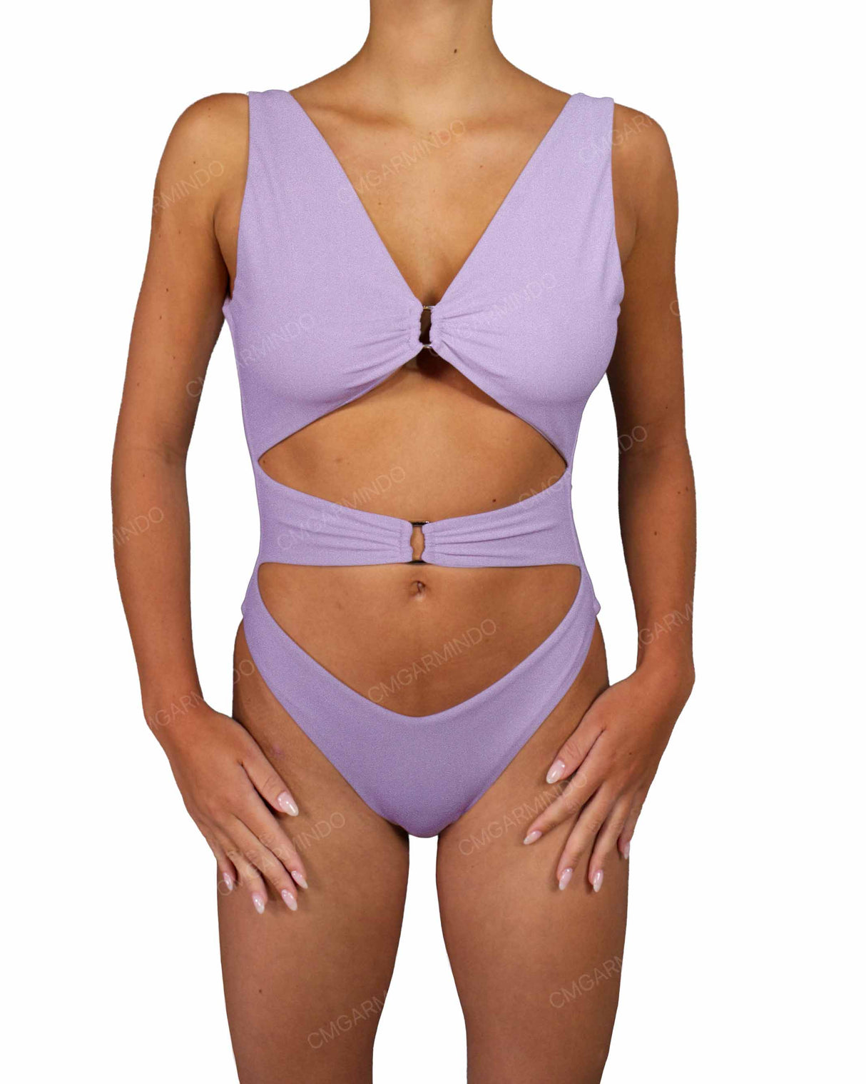 V-Neck Double Ring One Piece