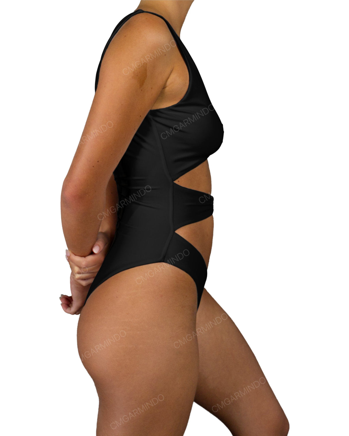 V-Neck Double Ring One Piece
