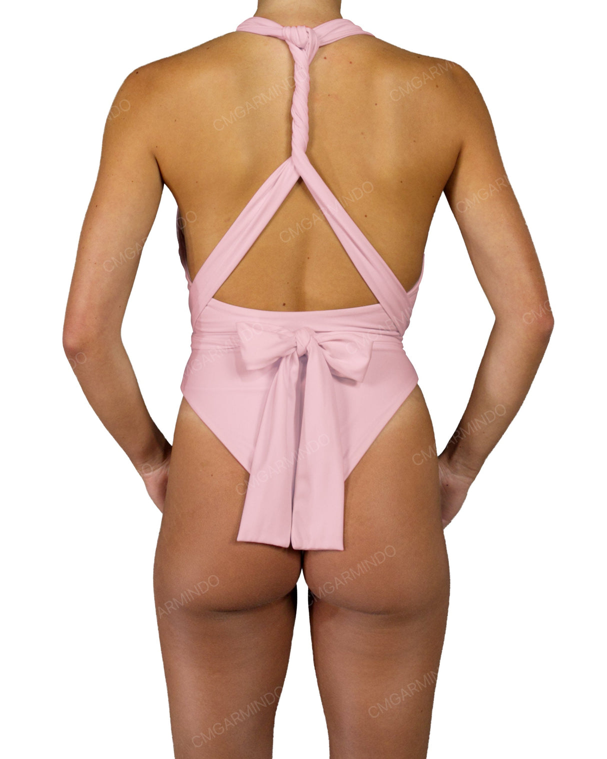 Deep V-Neck Strap Tie One Piece
