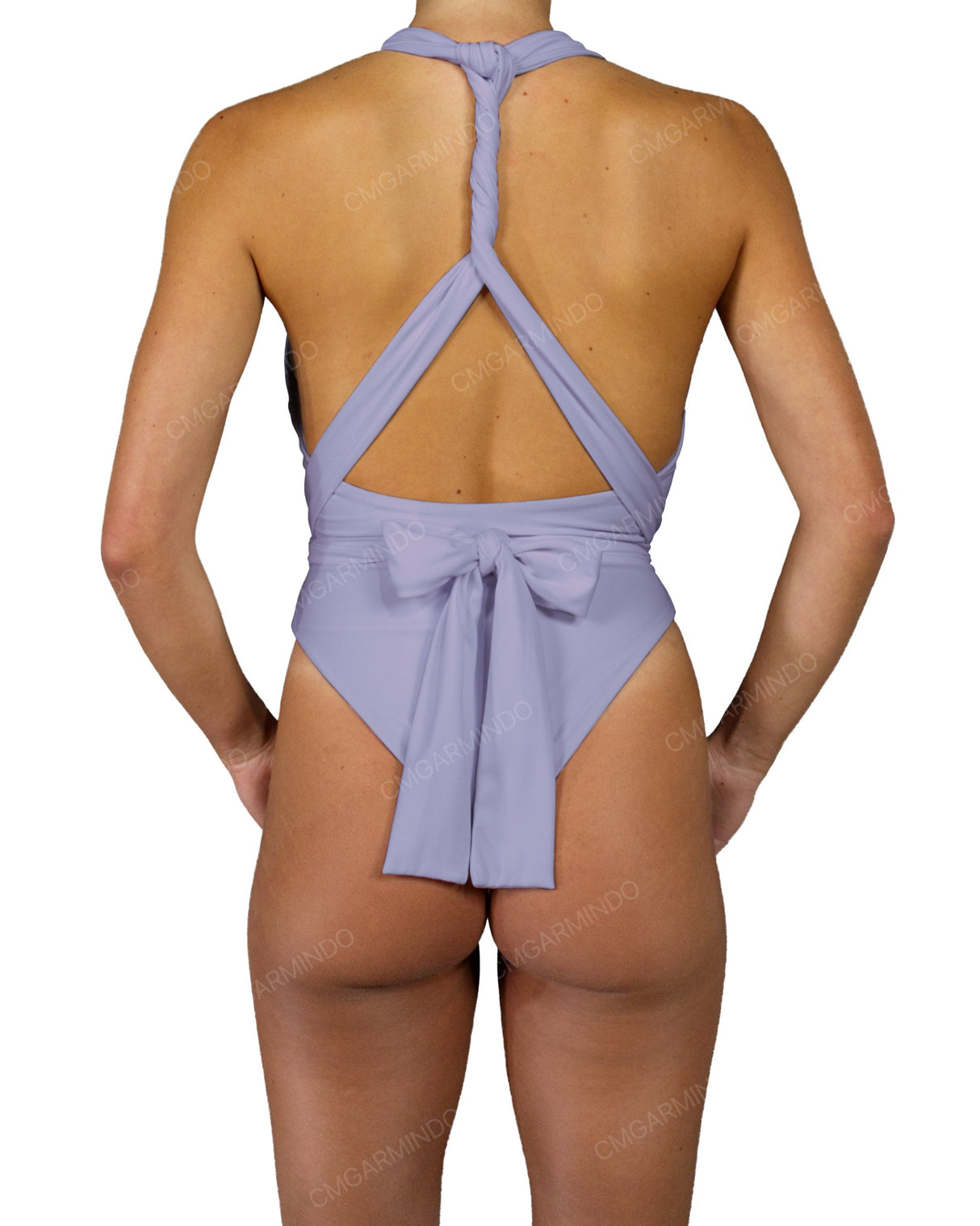 Deep V-Neck Strap Tie One Piece