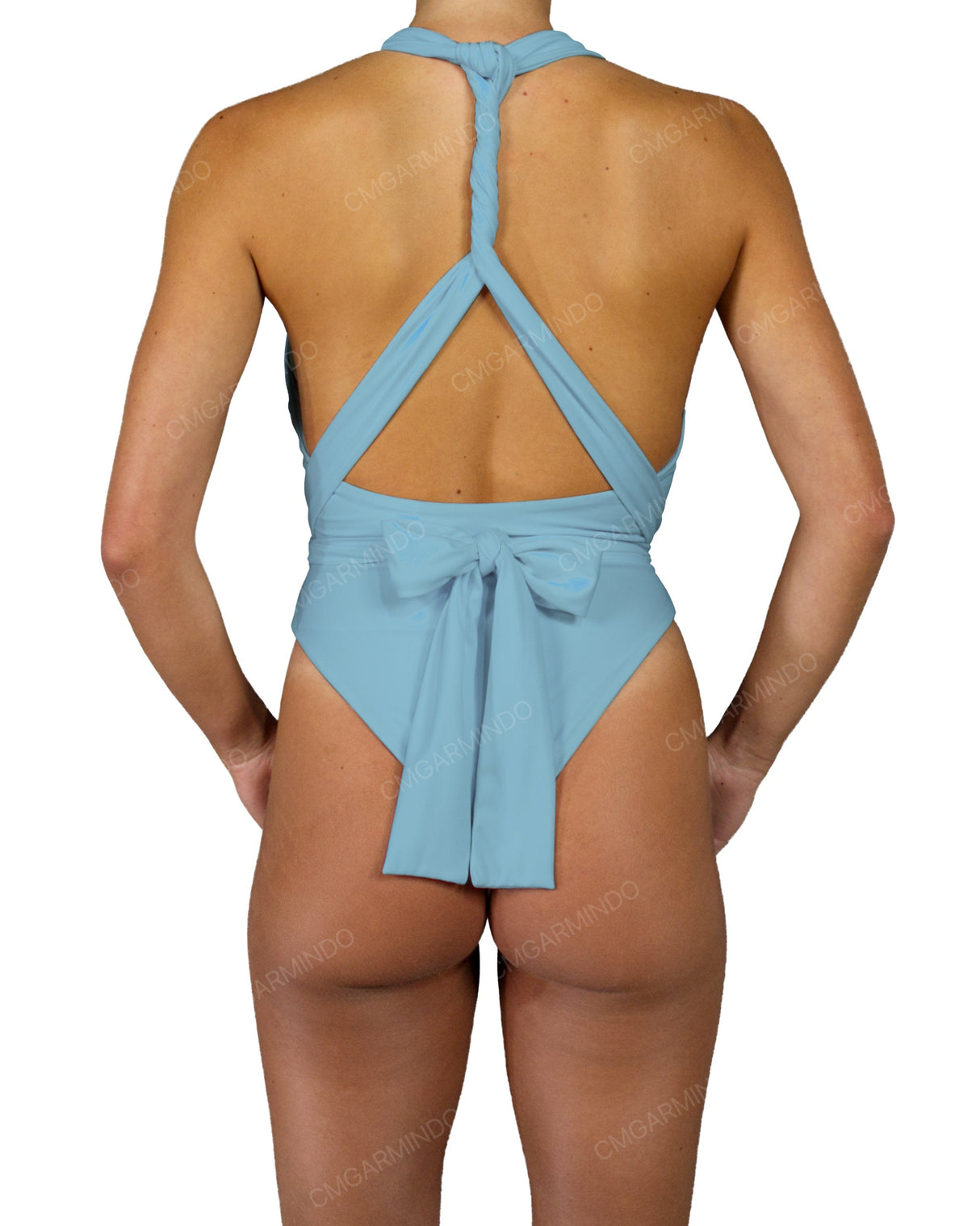 Deep V-Neck Strap Tie One Piece