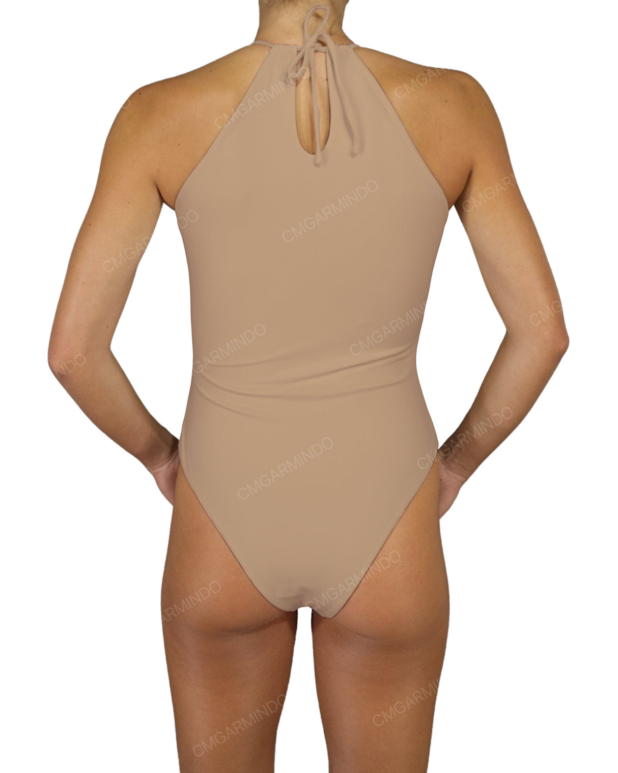 High Neck Halter Tie One Piece