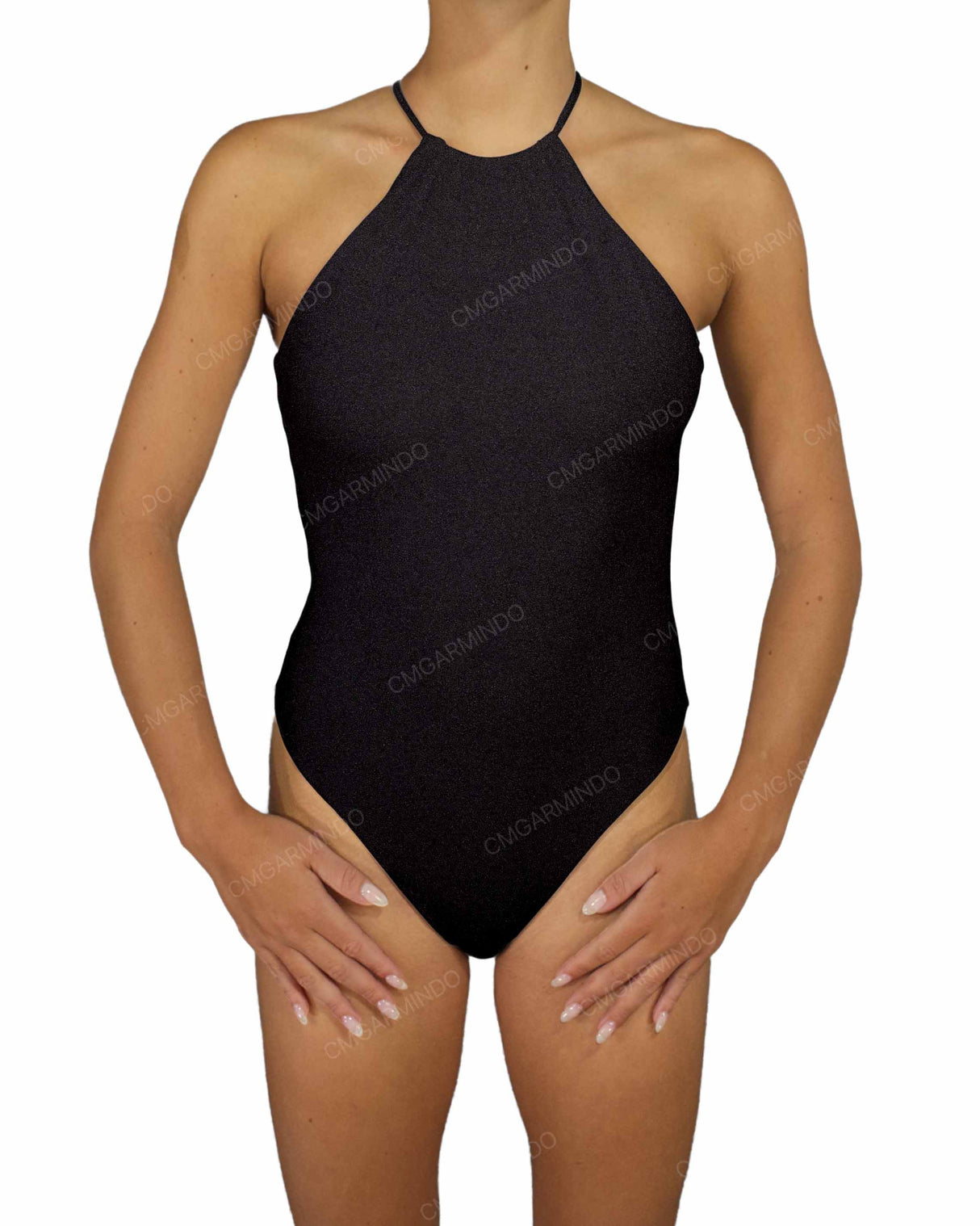 High Neck Halter Tie One Piece