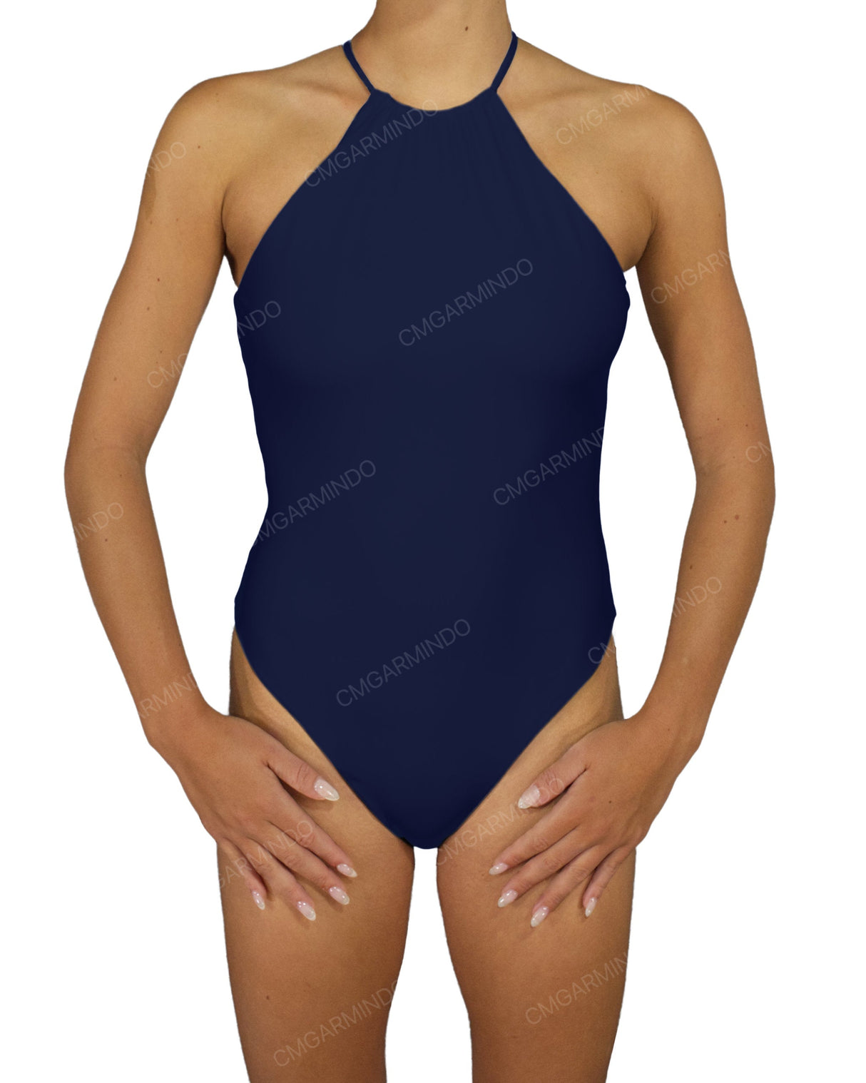 High Neck Halter Tie One Piece