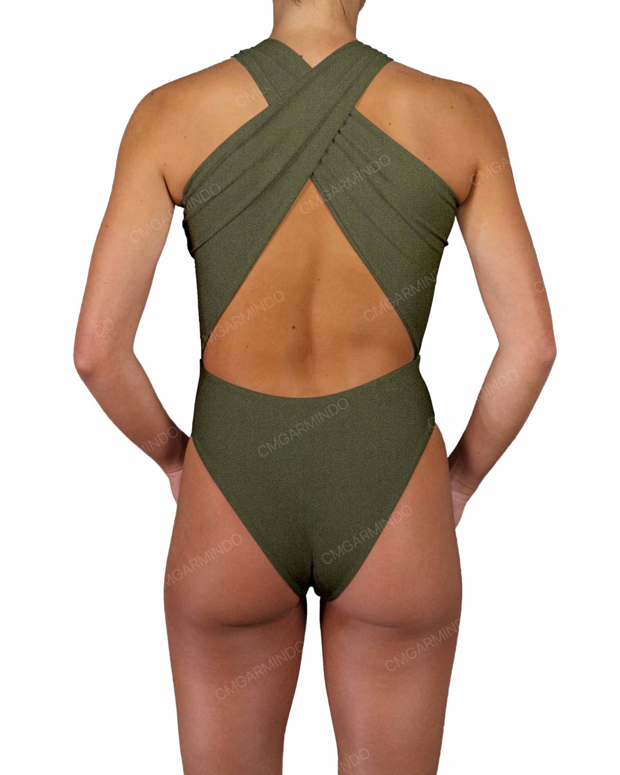 V-Halter Cut Out One Piece