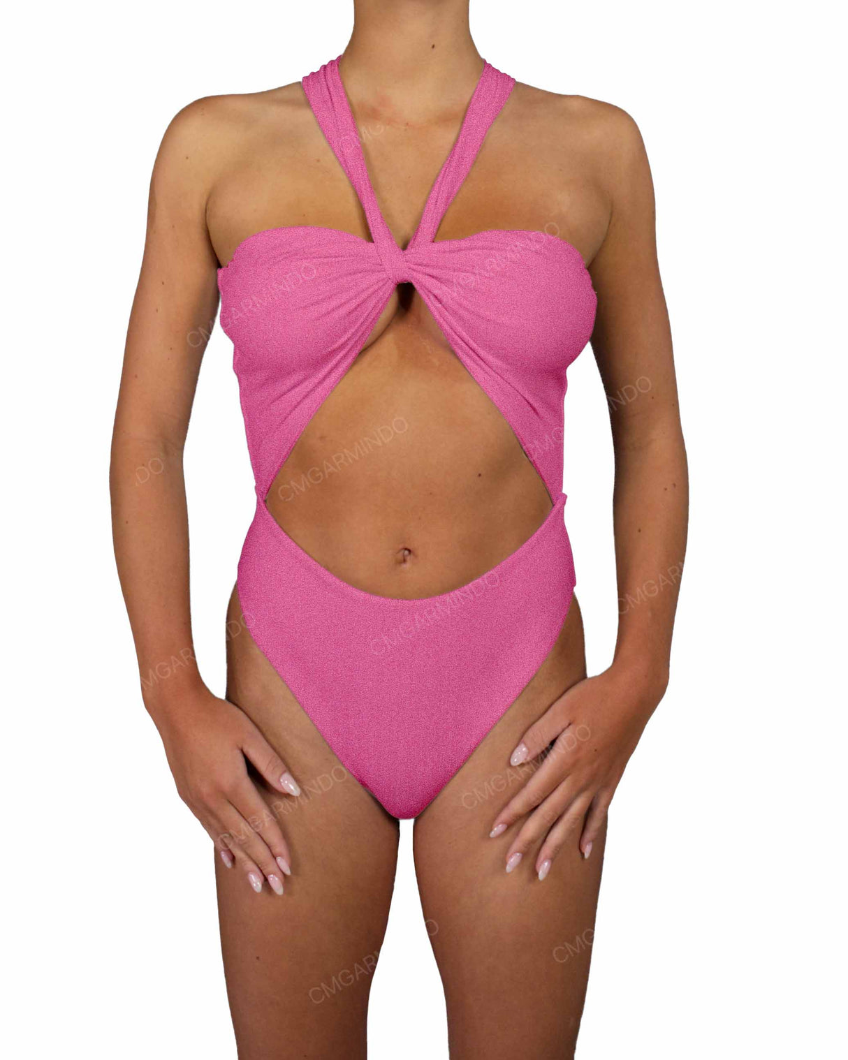 V-Halter Cut Out One Piece