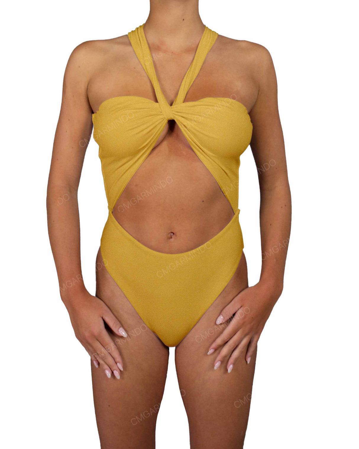 V-Halter Cut Out One Piece