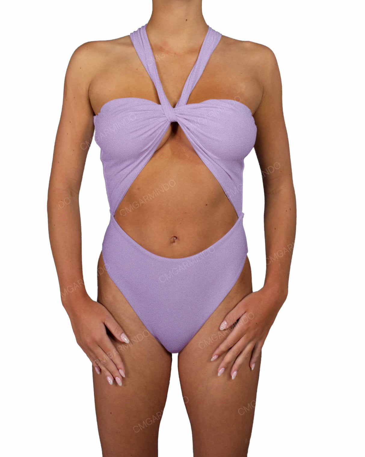 V-Halter Cut Out One Piece
