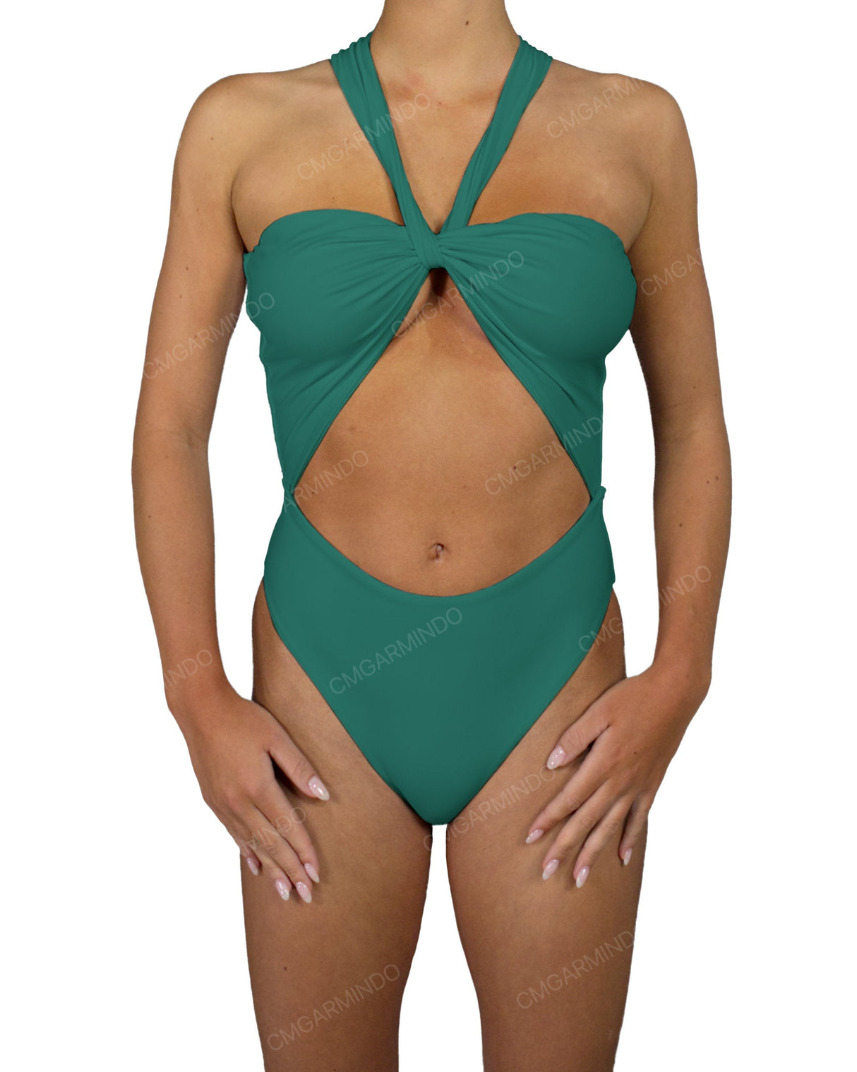 V-Halter Cut Out One Piece