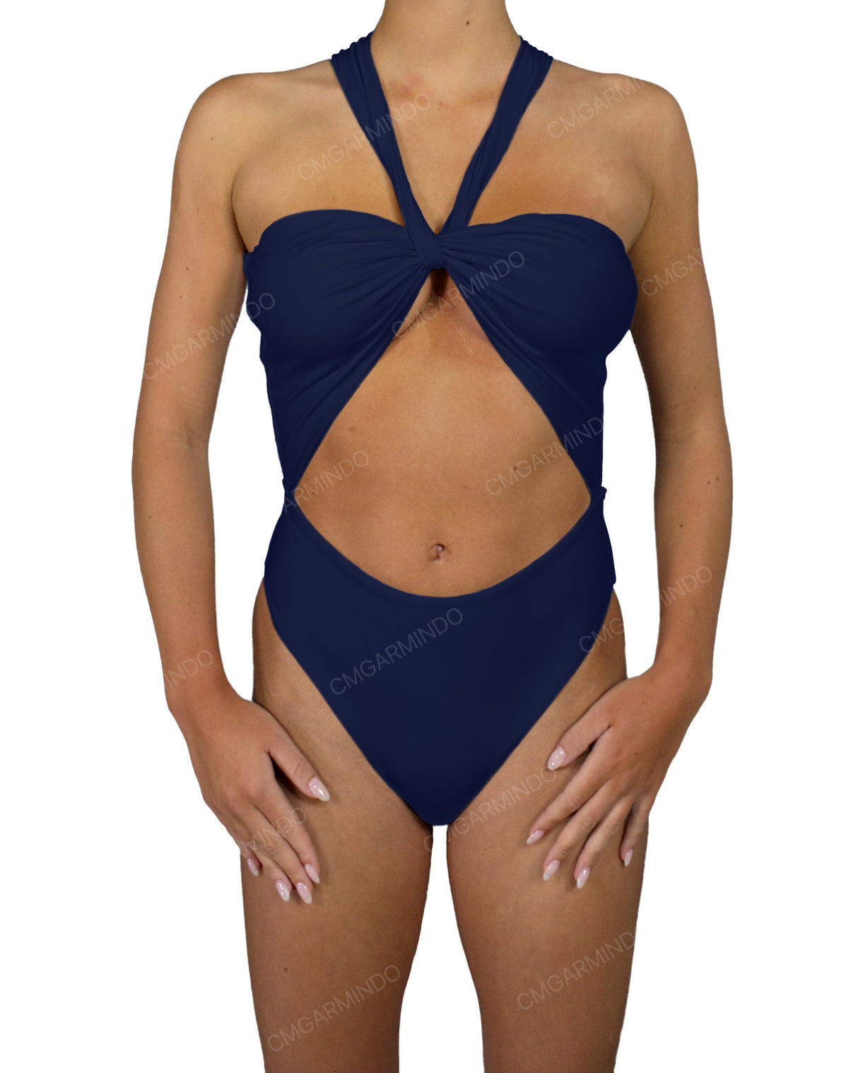 V-Halter Cut Out One Piece