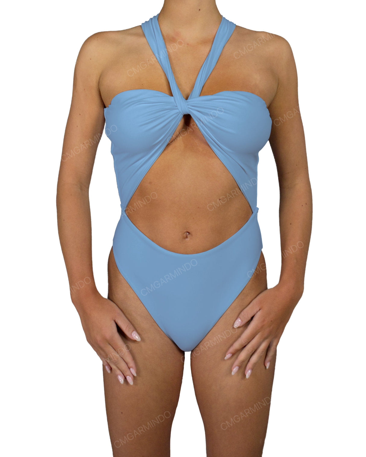V-Halter Cut Out One Piece