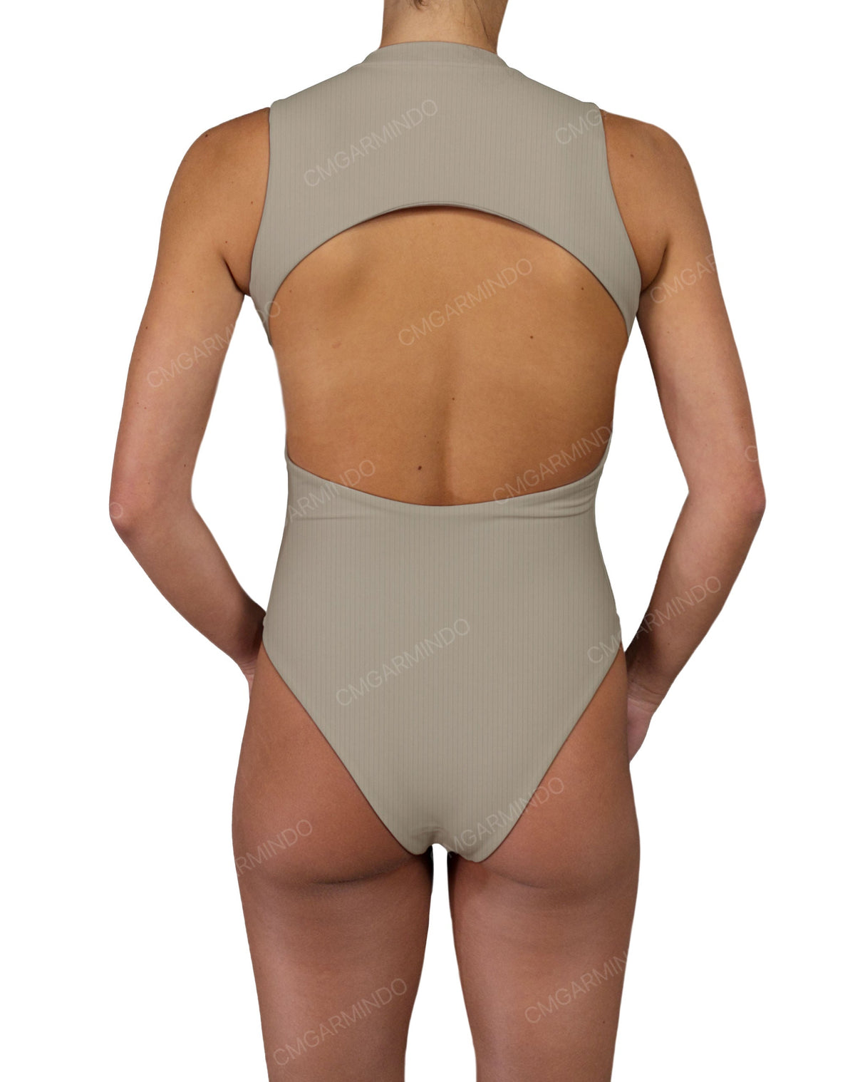 Sleeveless Cut Out Back One Piece