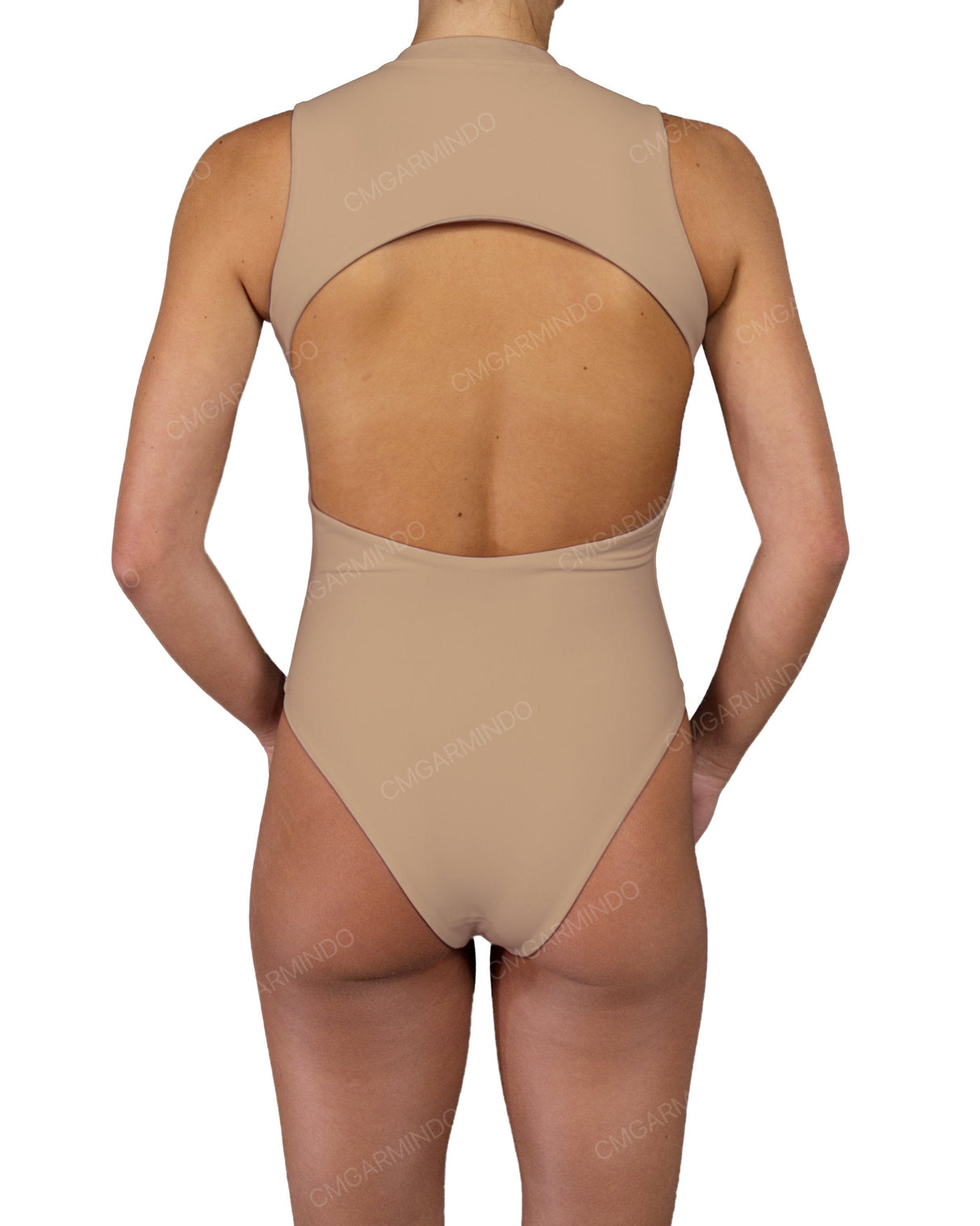 Sleeveless Cut Out Back One Piece