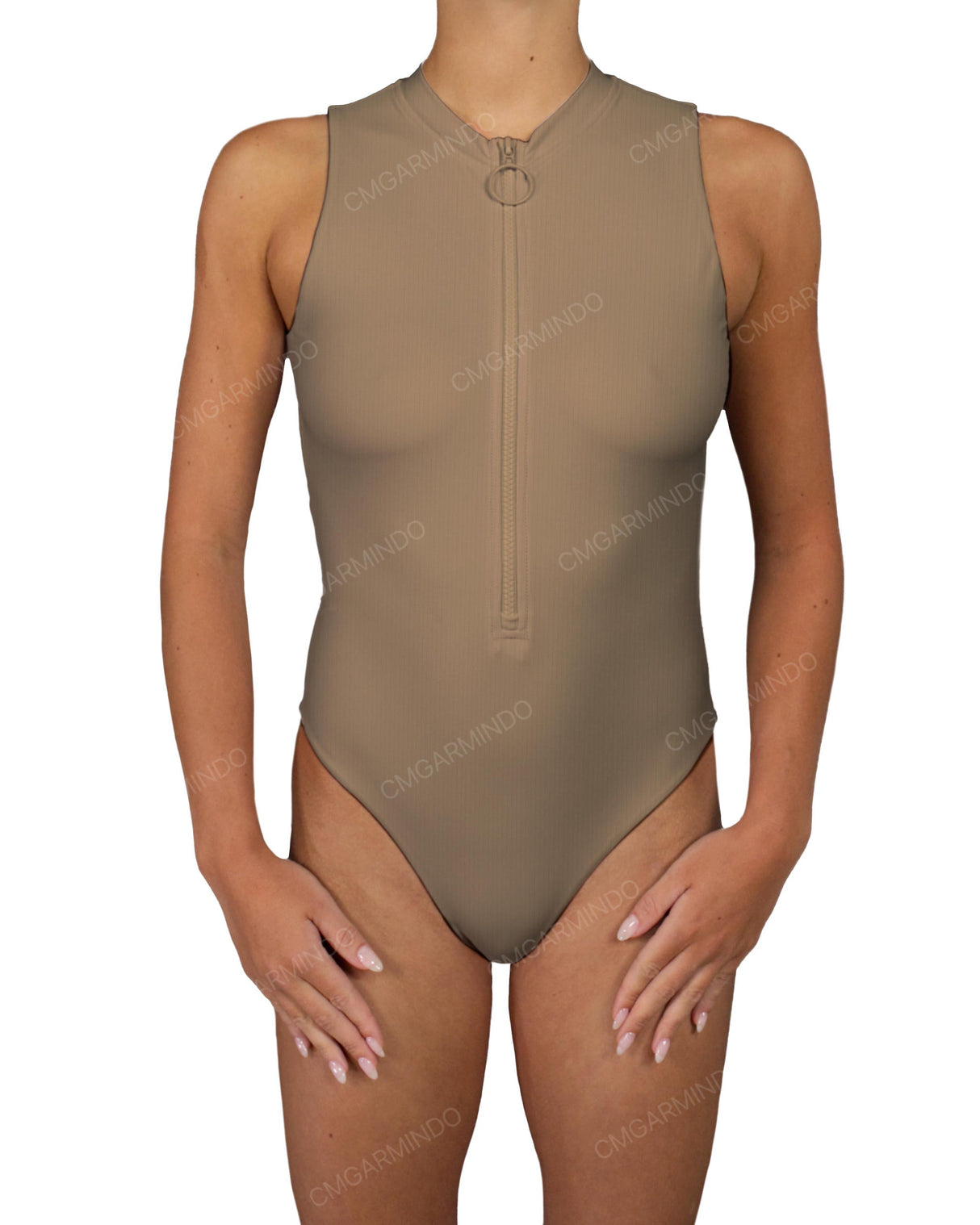 Sleeveless Cut Out Back One Piece