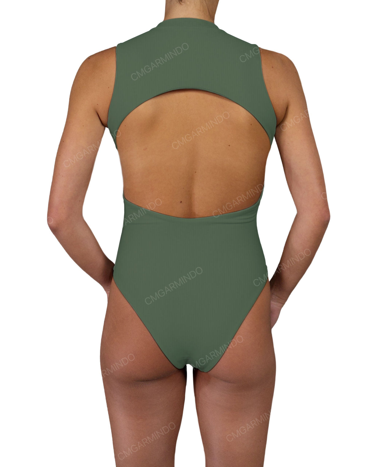 Sleeveless Cut Out Back One Piece