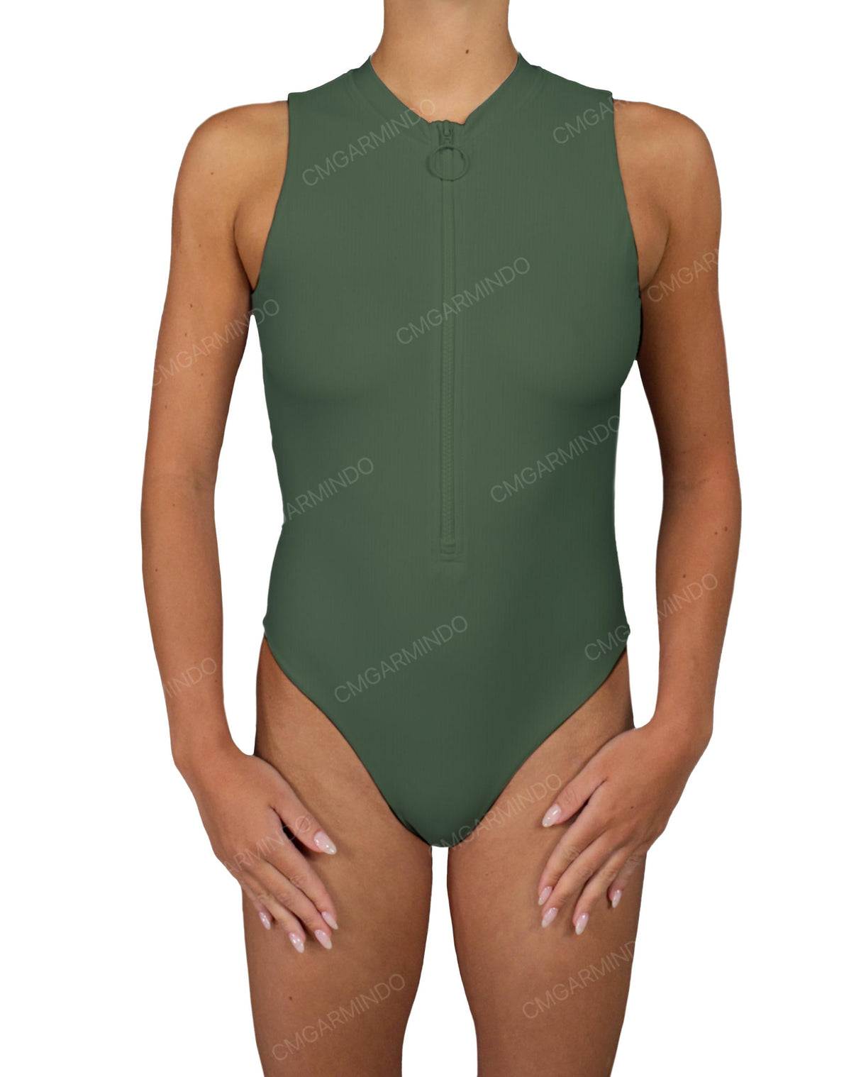 Sleeveless Cut Out Back One Piece
